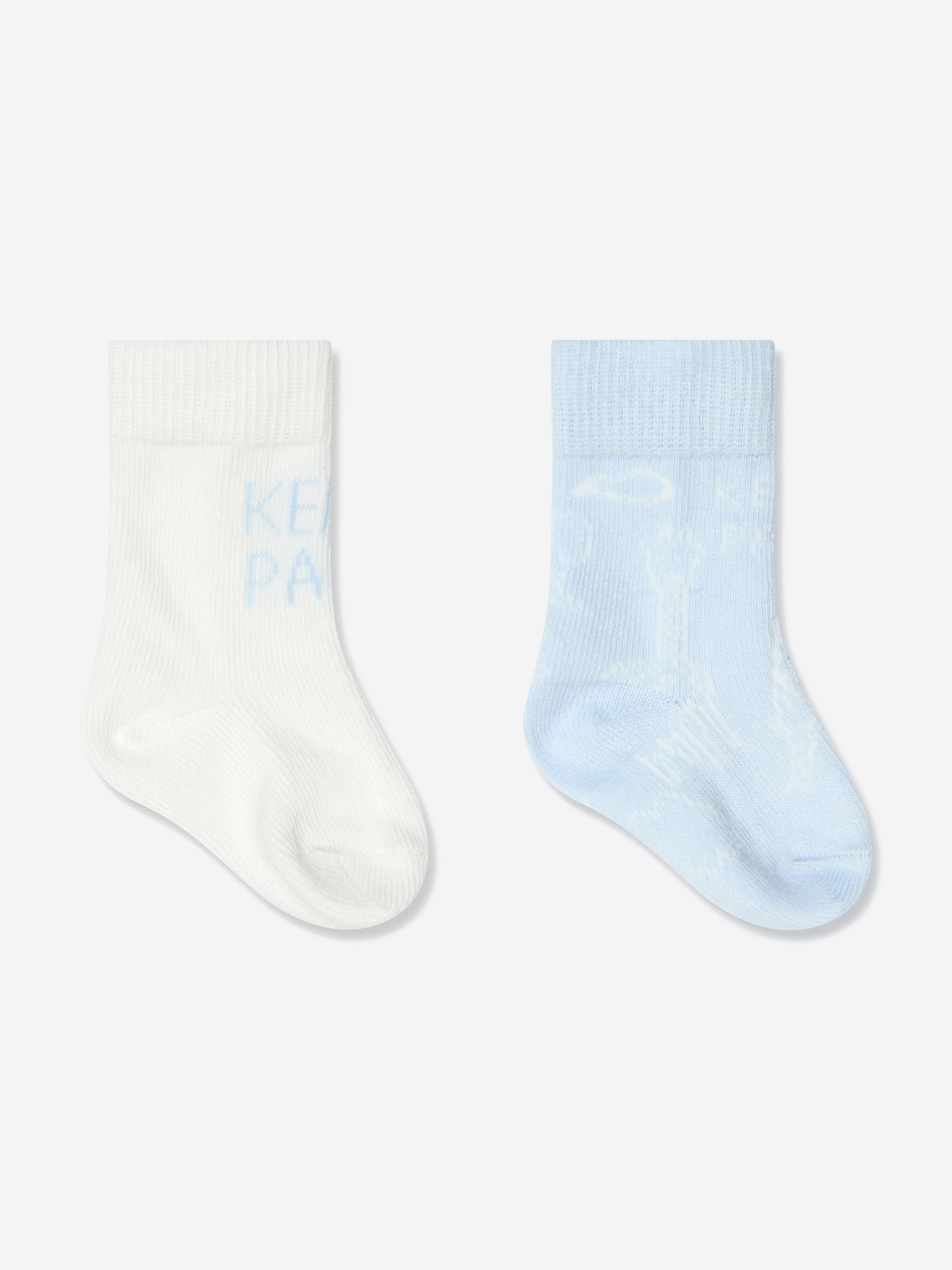 KENZO Baby Socks Set (2 Pack) in Blue Sale Cheap Pices
