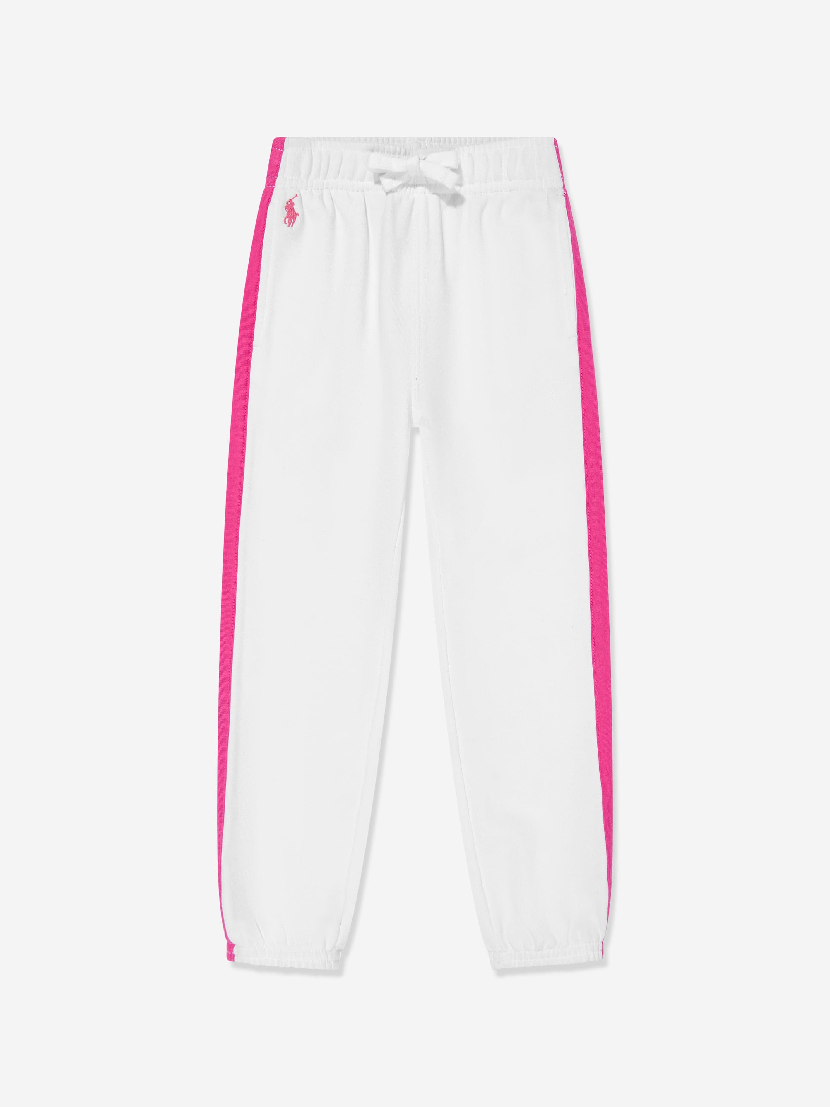 Girls Side Stripe Joggers in White Free Shipping Sale Online