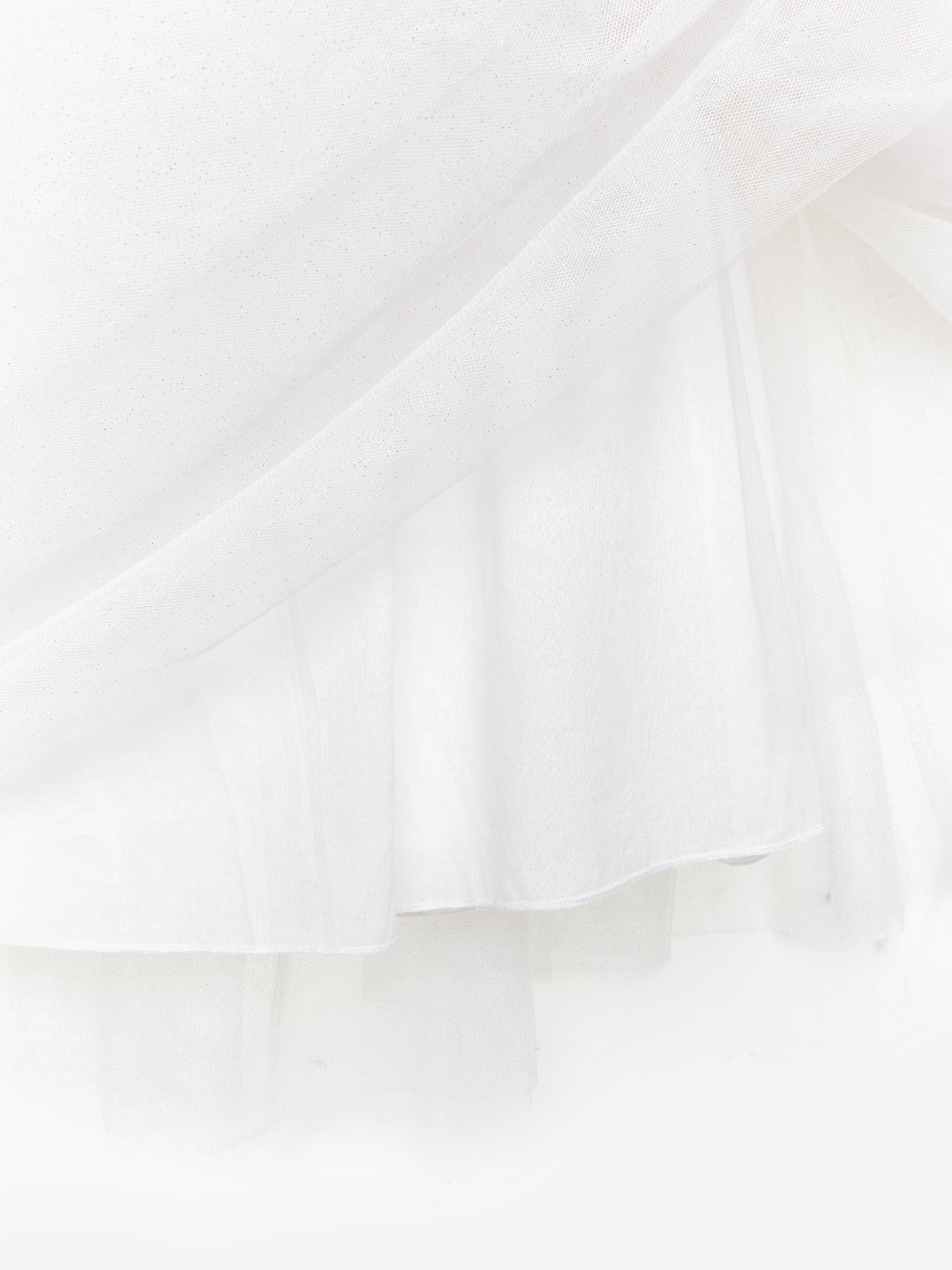 BCBG Girls Glitter Tulle Skirt in Ivory Cheap Buy Authentic