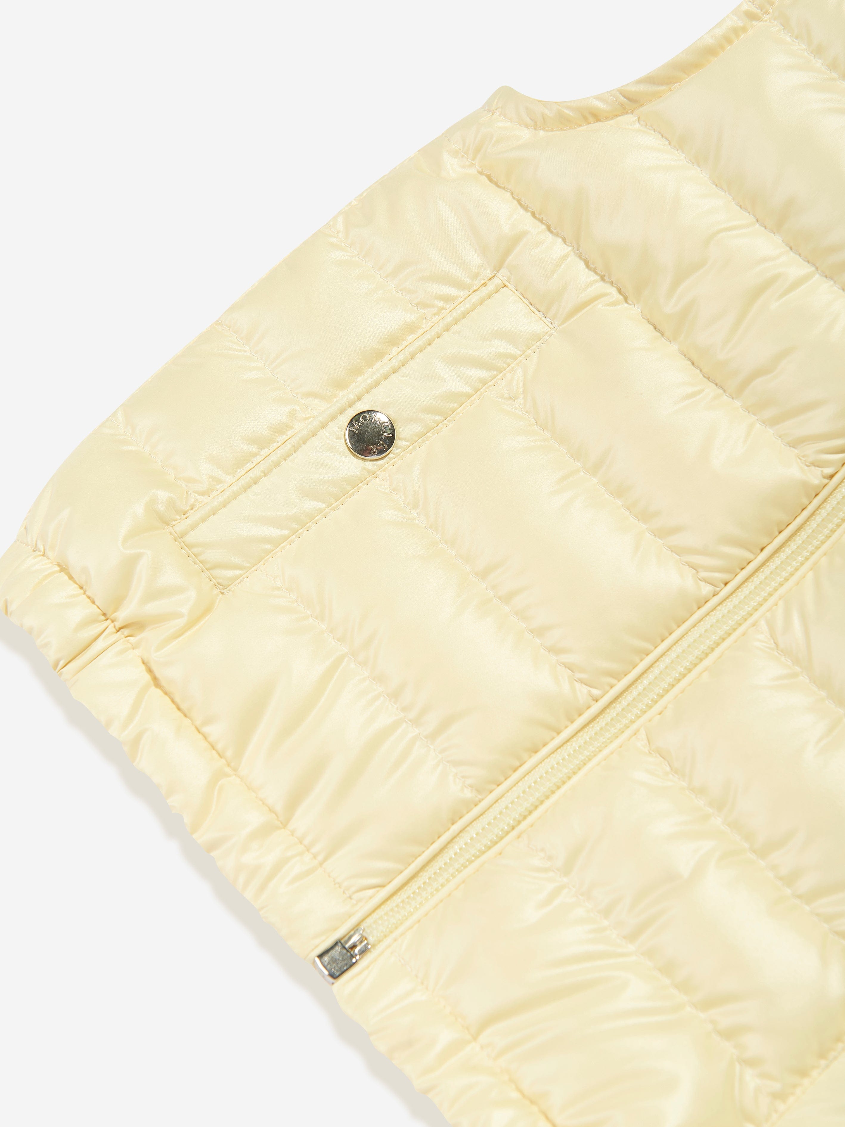 Moncler Enfant Baby Boys Down Padded Couronne Gilet in Yellow Clearance Explore