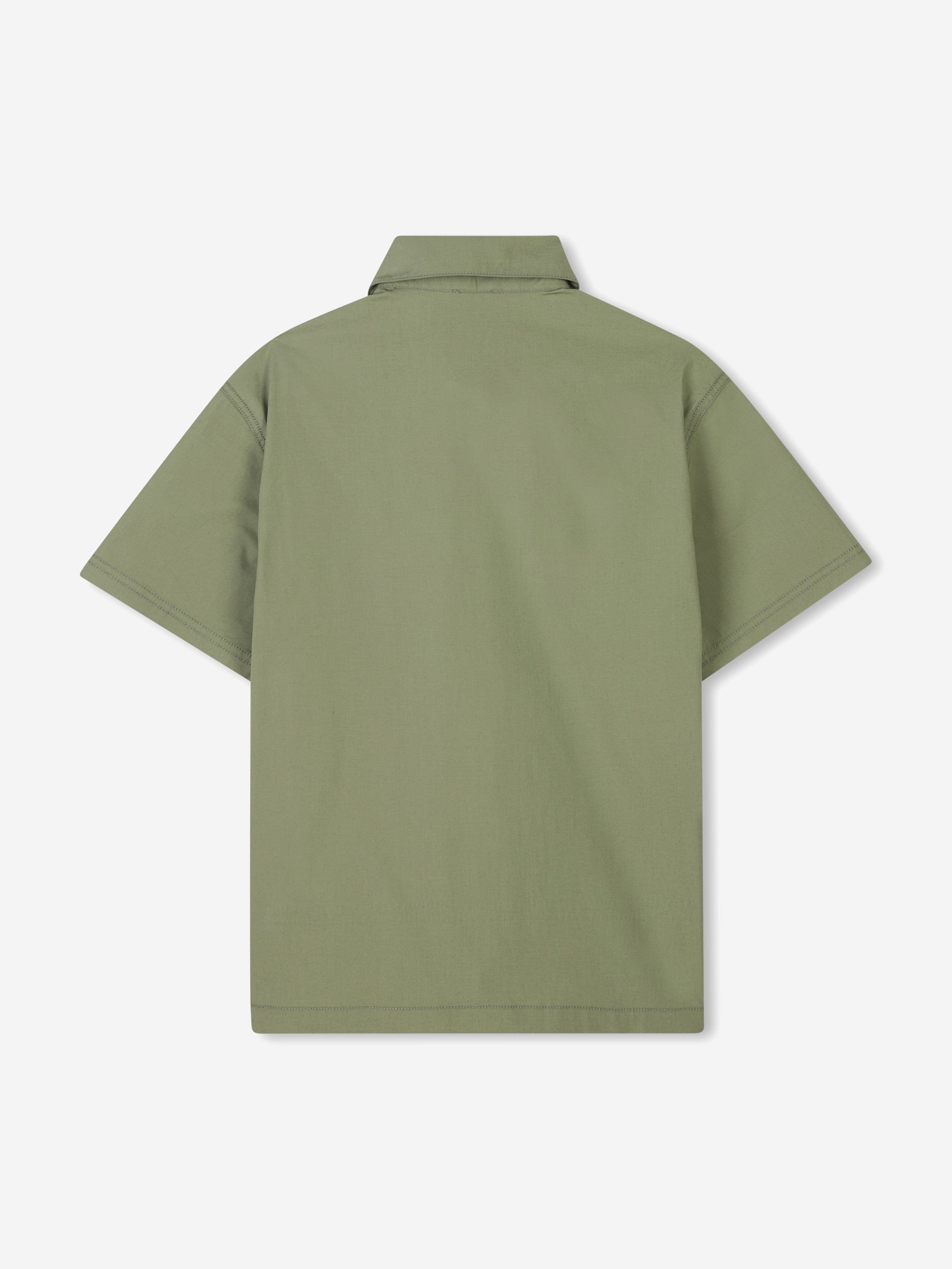 Boys Logo Pocket Flap Shirt in Green Buy Cheap Cheapest Pice