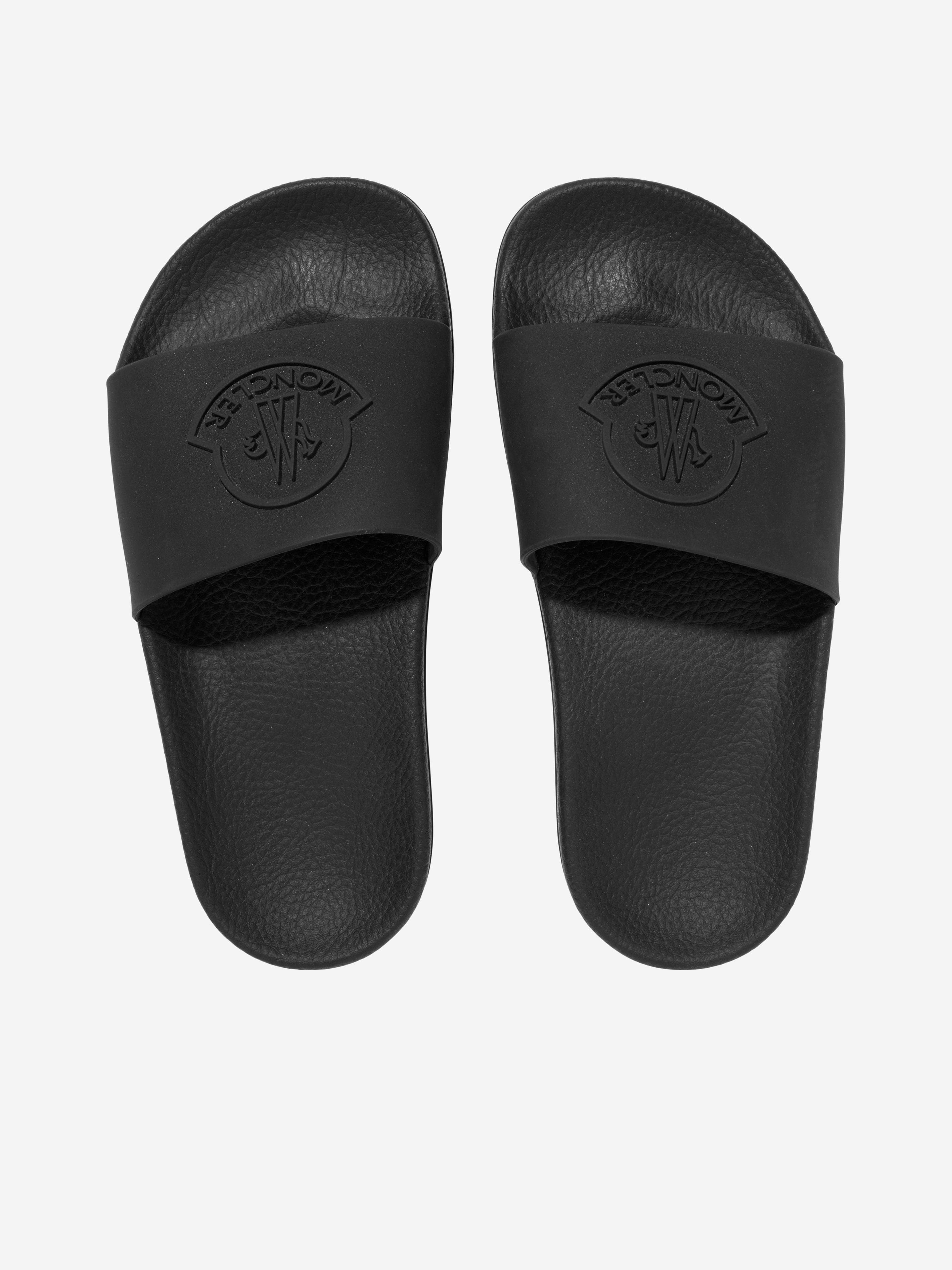 Moncler Enfant Kids Petit Basile Sliders in Black High Quality Cheap Pice