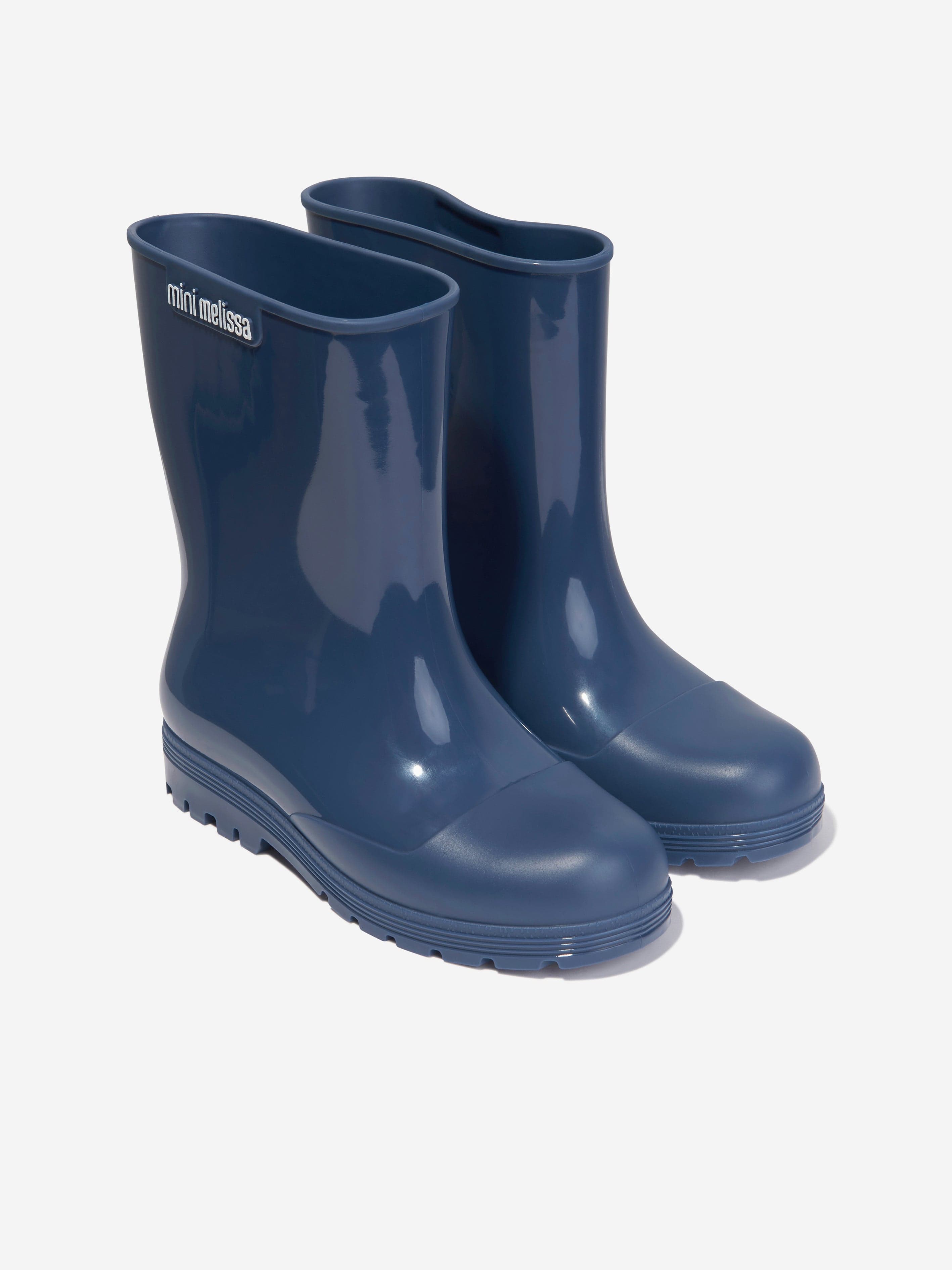 Mini Melissa Girls Welly Boots in Navy Extremely Cheap Pice