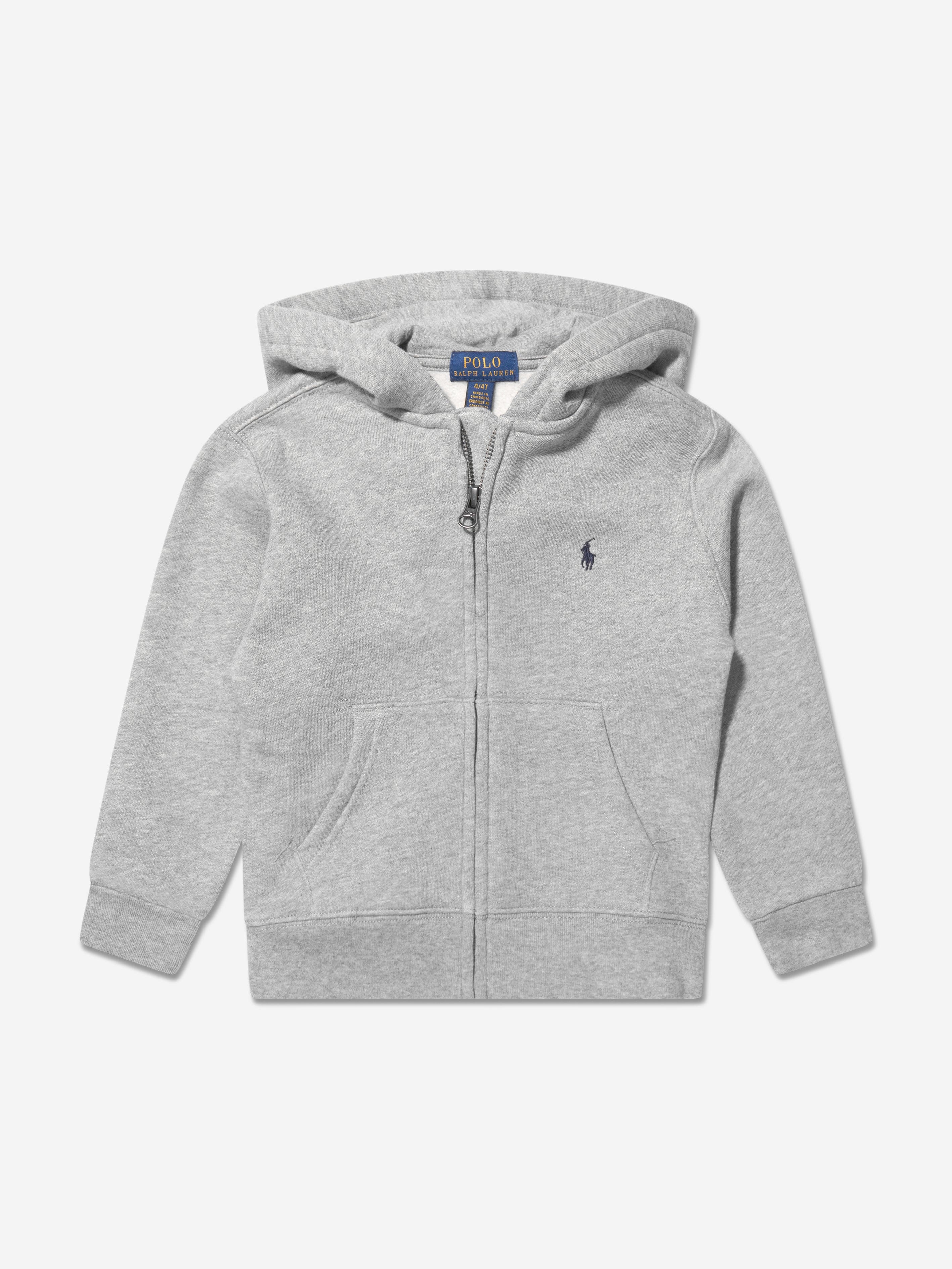 Ralph Lauren Boys Logo Zip Up Top in Grey Clearance Amazon