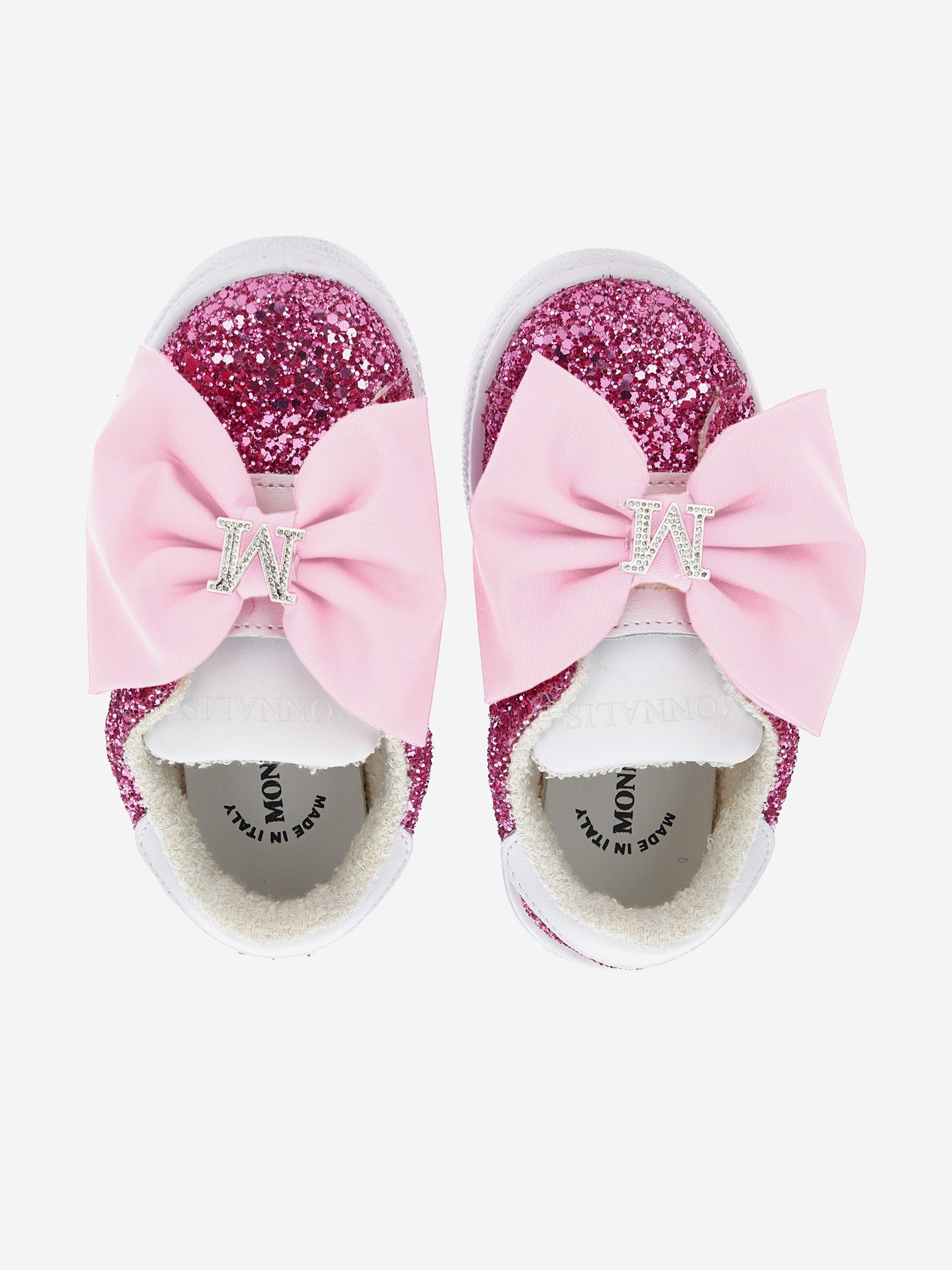 Girls Glitter Bow Trainers in Pink The Cheapest Cheap Pice