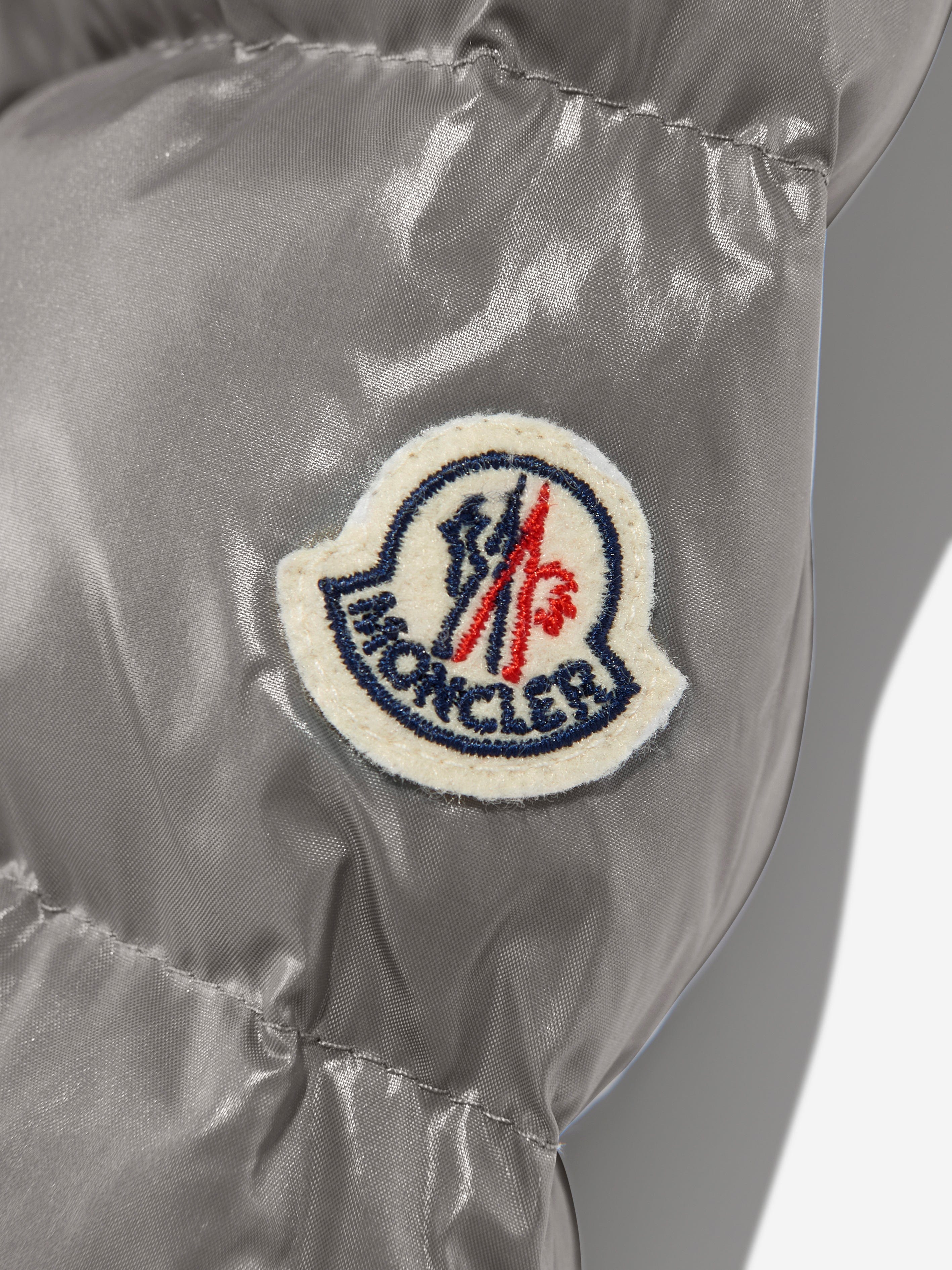 Moncler Enfant Boys Down Padded New Aubert Jacket in Grey Cheap High Quality