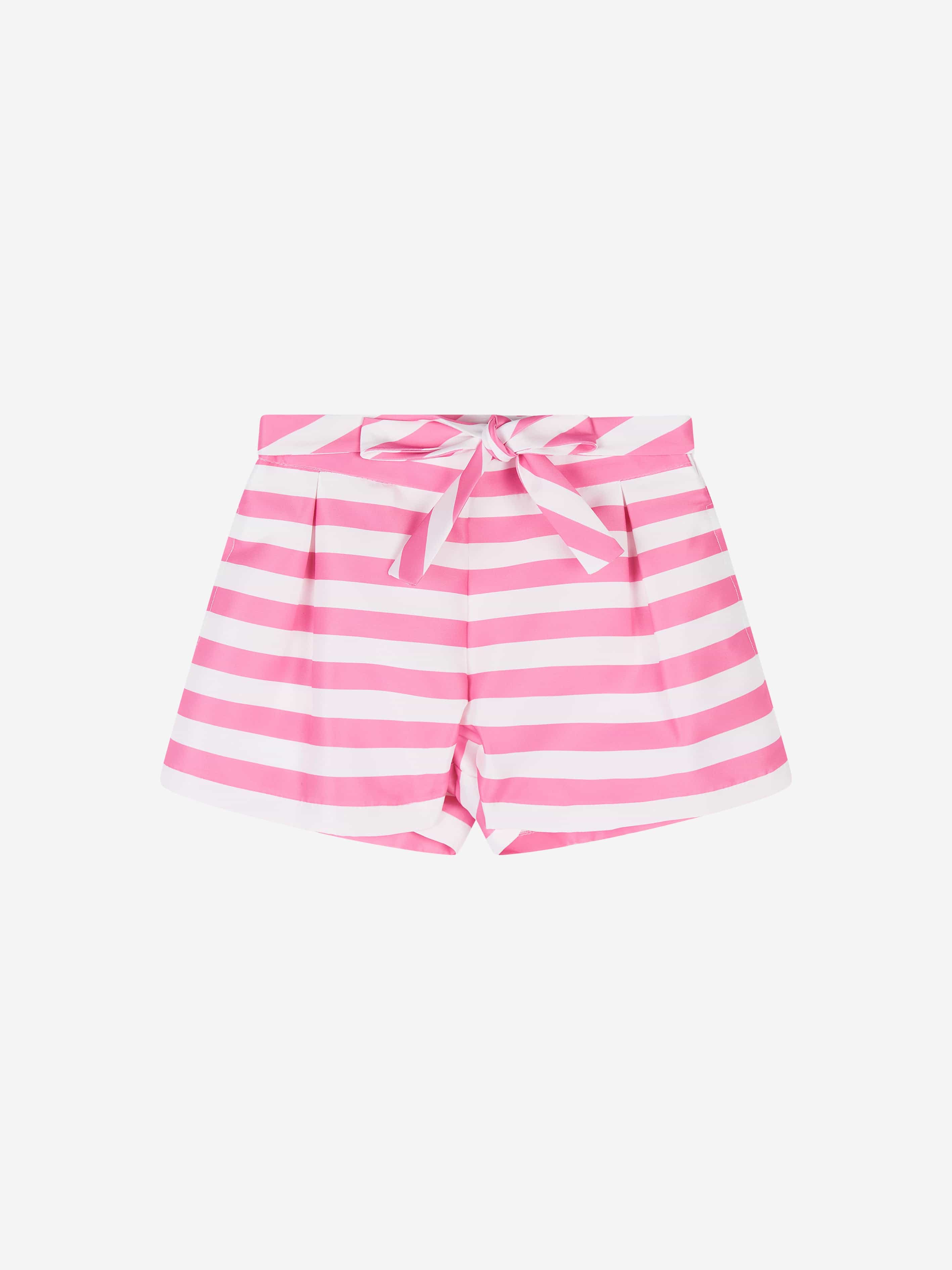 Mama Luma Girls Striped Mini Shorts in Pink Fashion Style For Sale