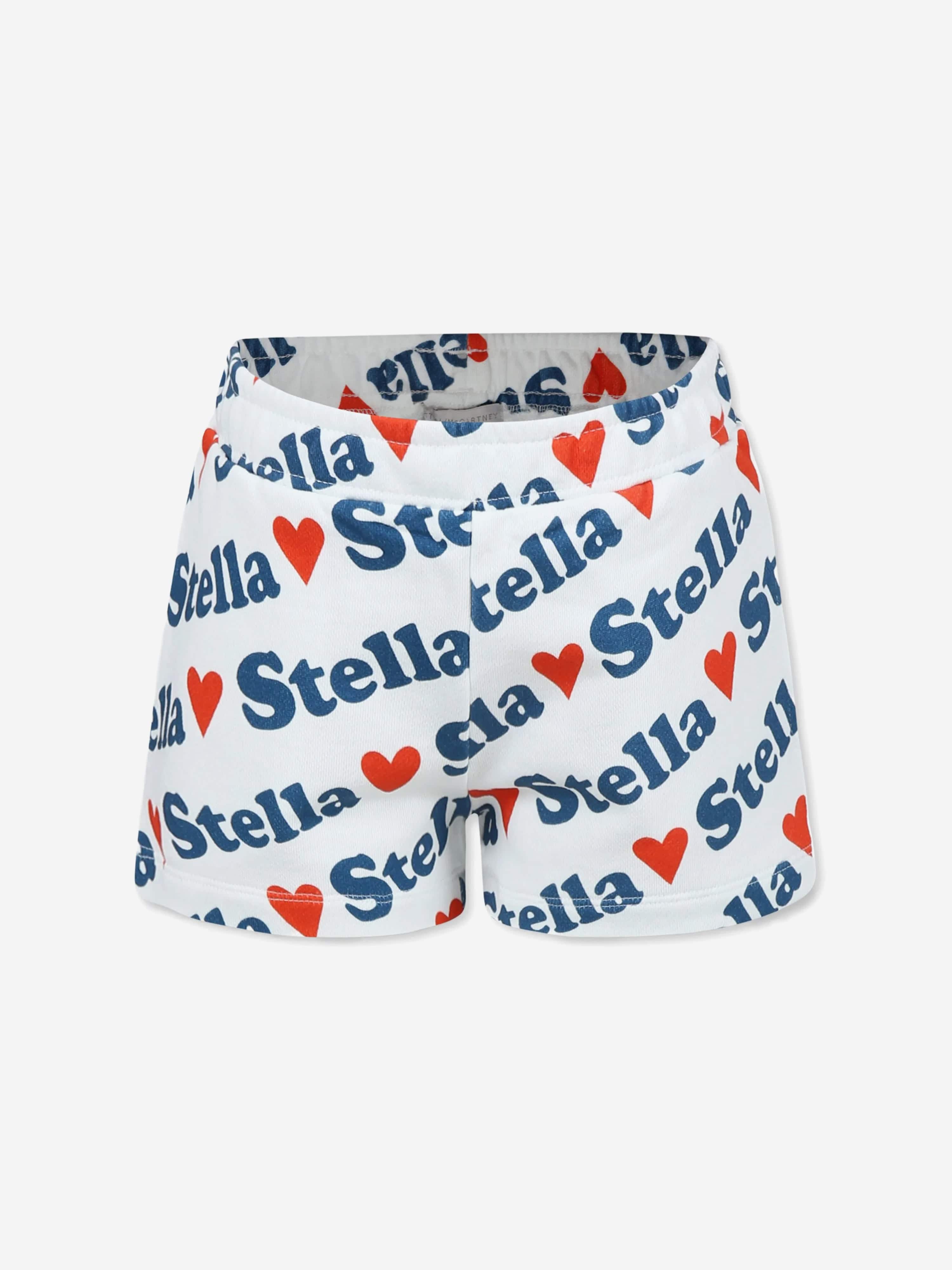 Girls Heart Logo Shorts in Ivory Free Shipping Fashionable