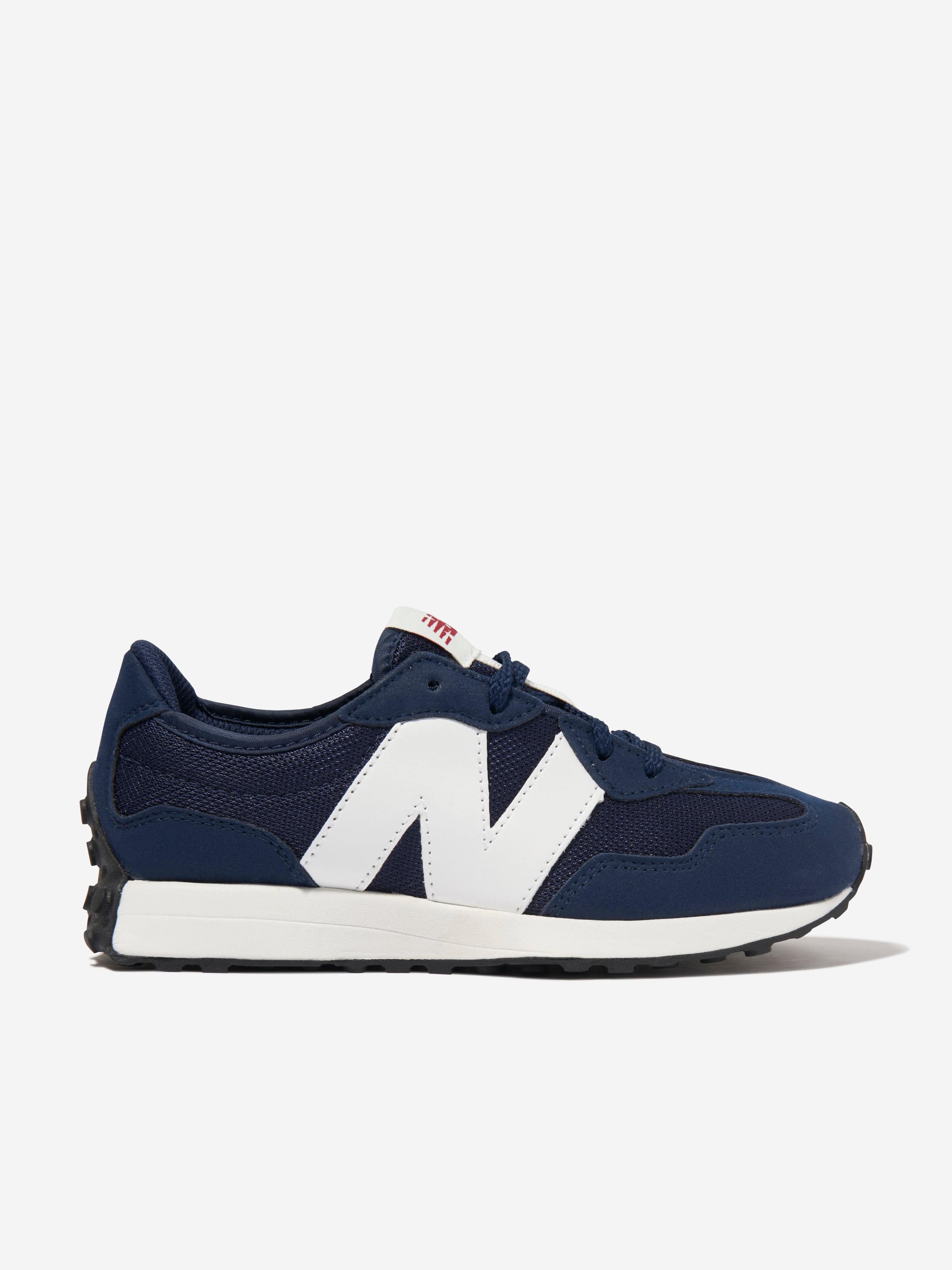 New Balance Kids 327 Lace Up Logo Trainers in Blue Sale Best Seller
