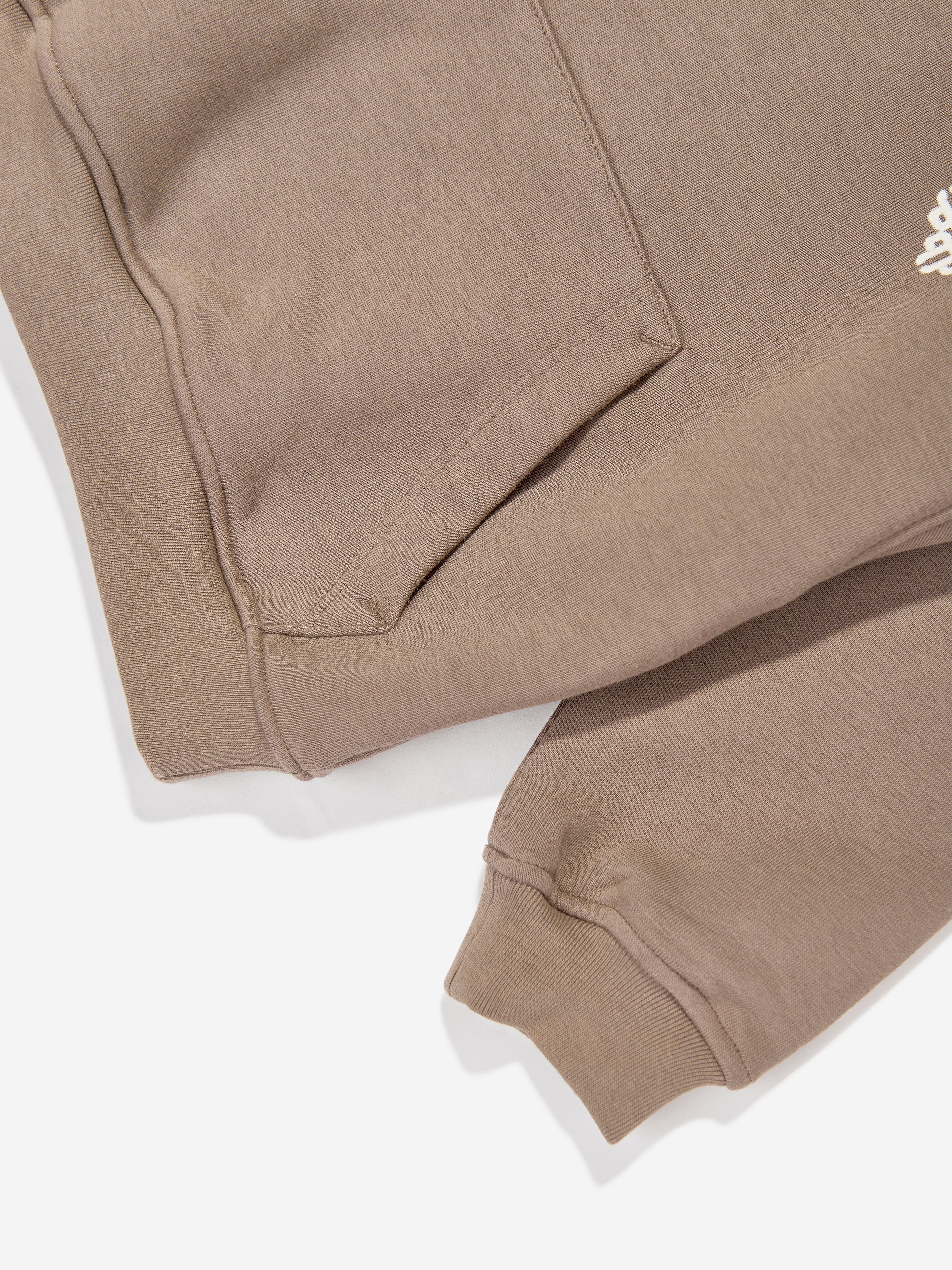 The Couture Club Kids Blurred Graphic Emblem Hoodie in Brown Deals Online