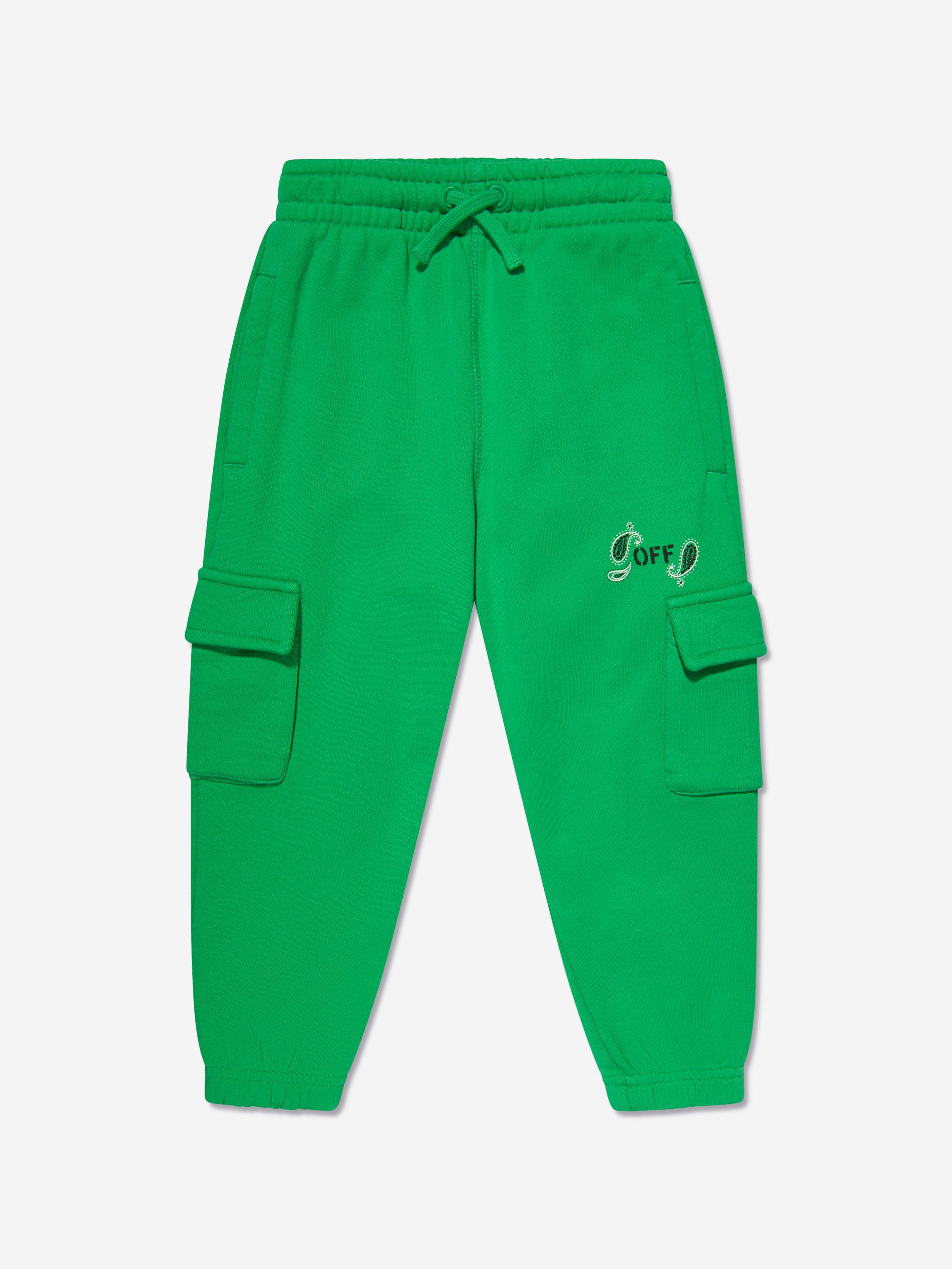 Off-White Kids Bandana Joggers in Green Discount Newest