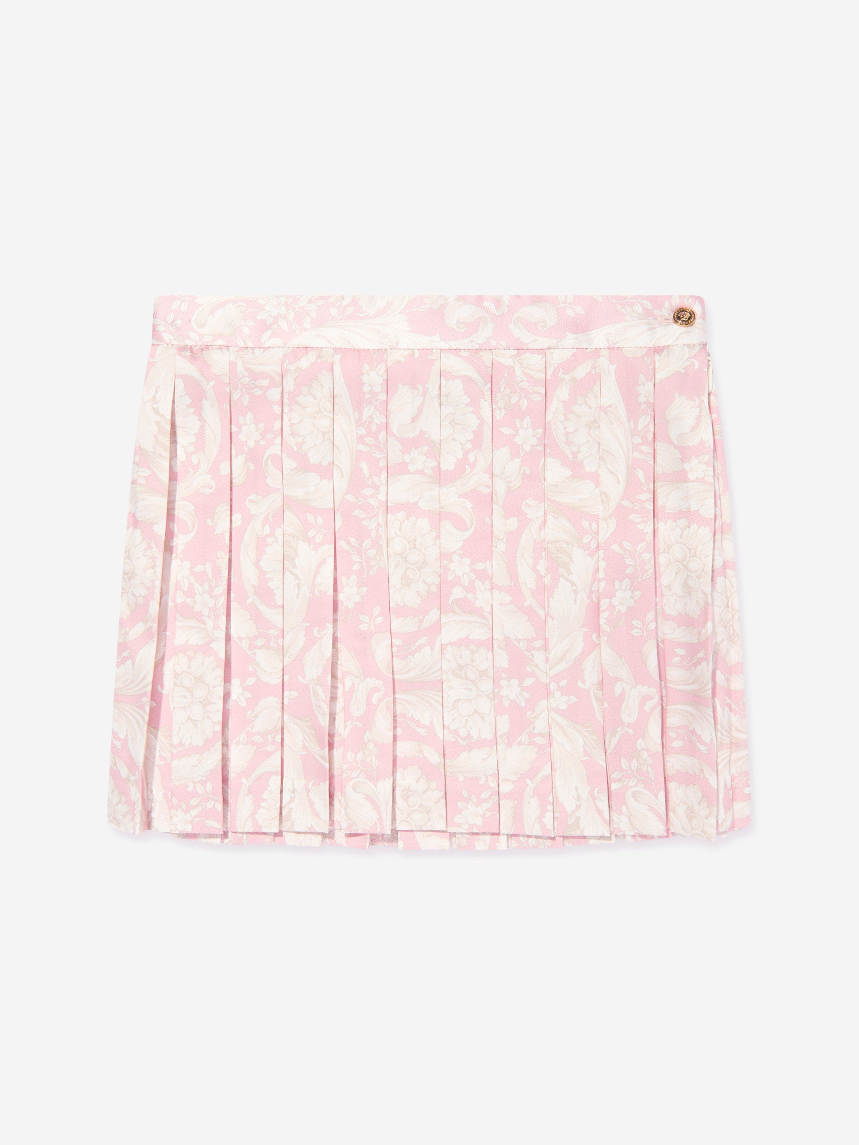 Versace Girls Barocco Pleated Skirt in Pink Buy Cheap Best Sale
