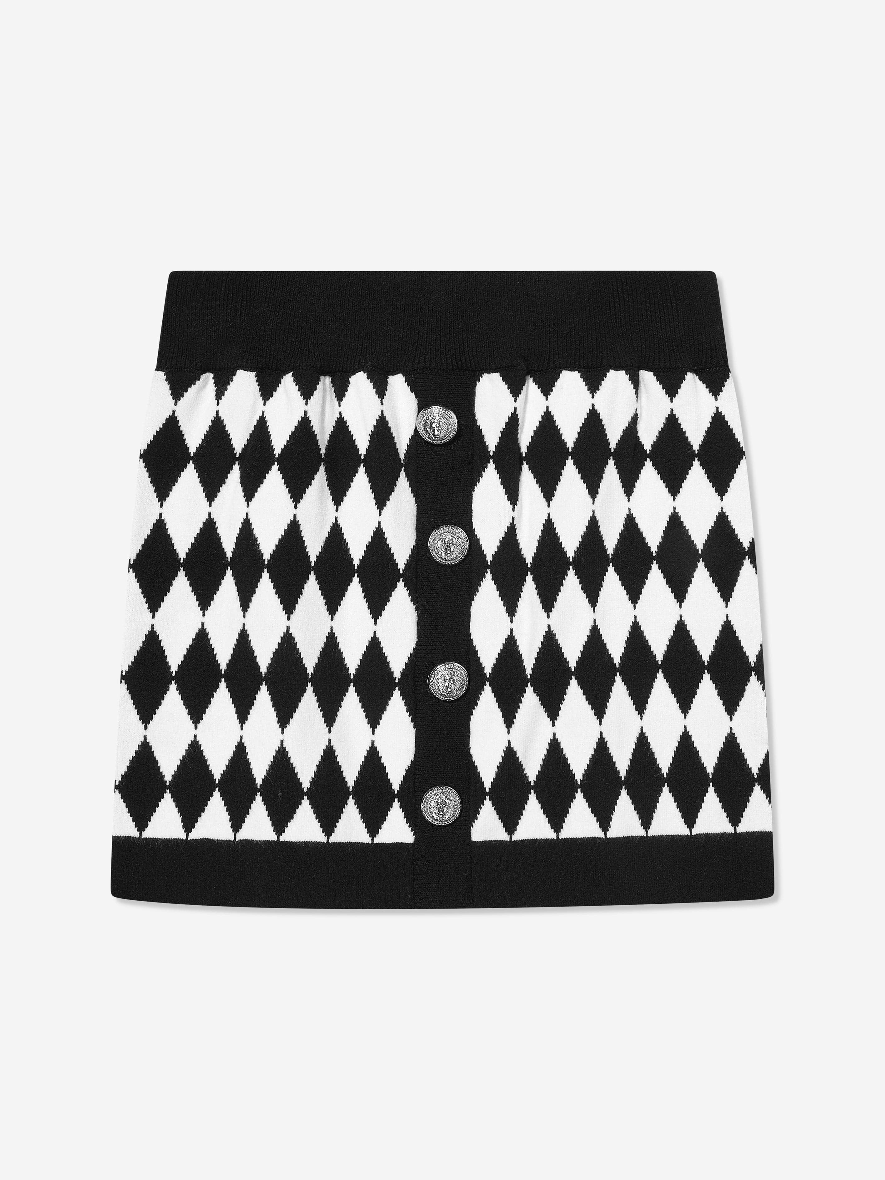 Balmain Girls Knitted Skirt in Black Cheap Sale Big Sale