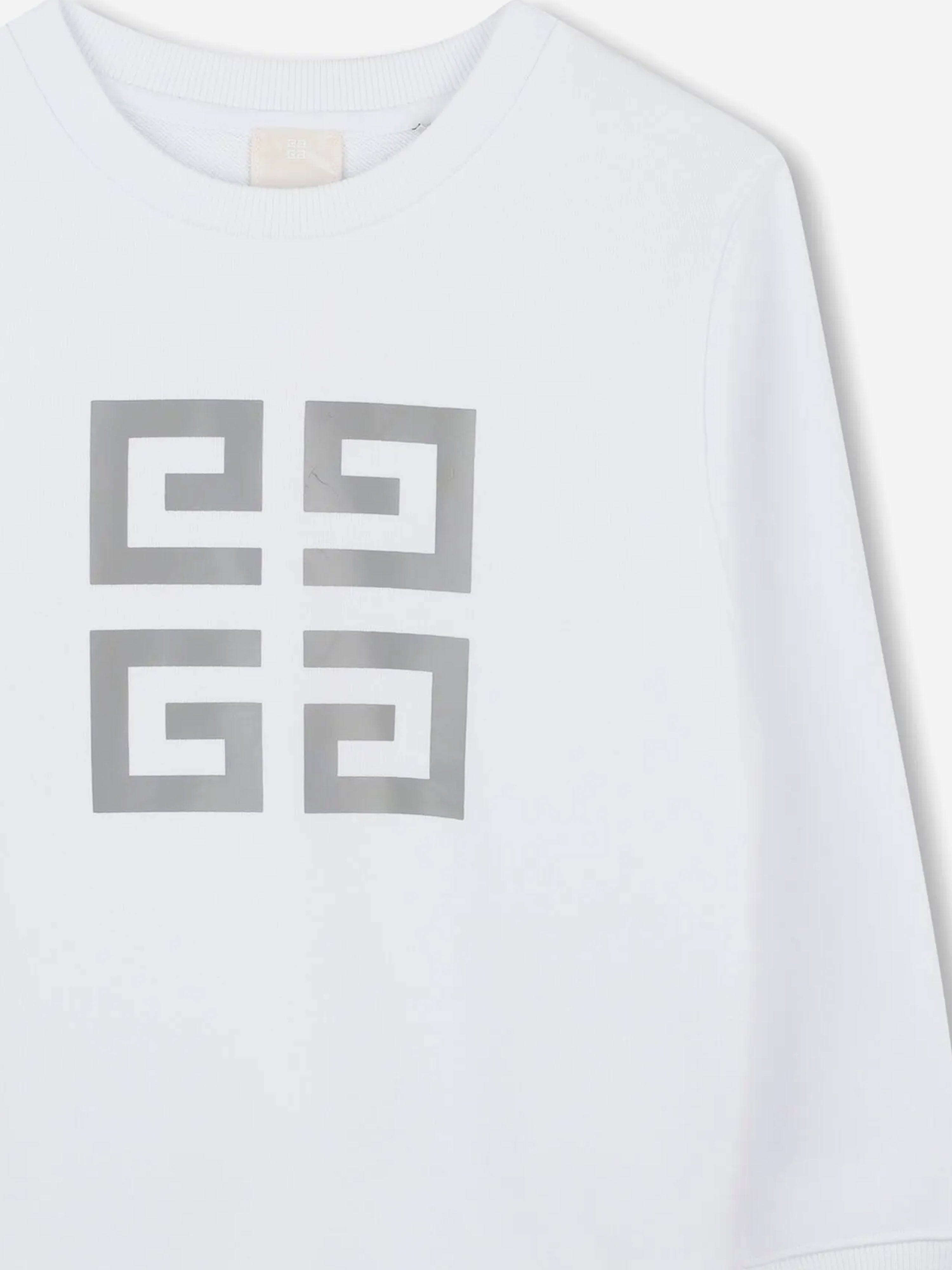 Boys 4G Logo Sweatshirt in White Get To Buy Sale Online