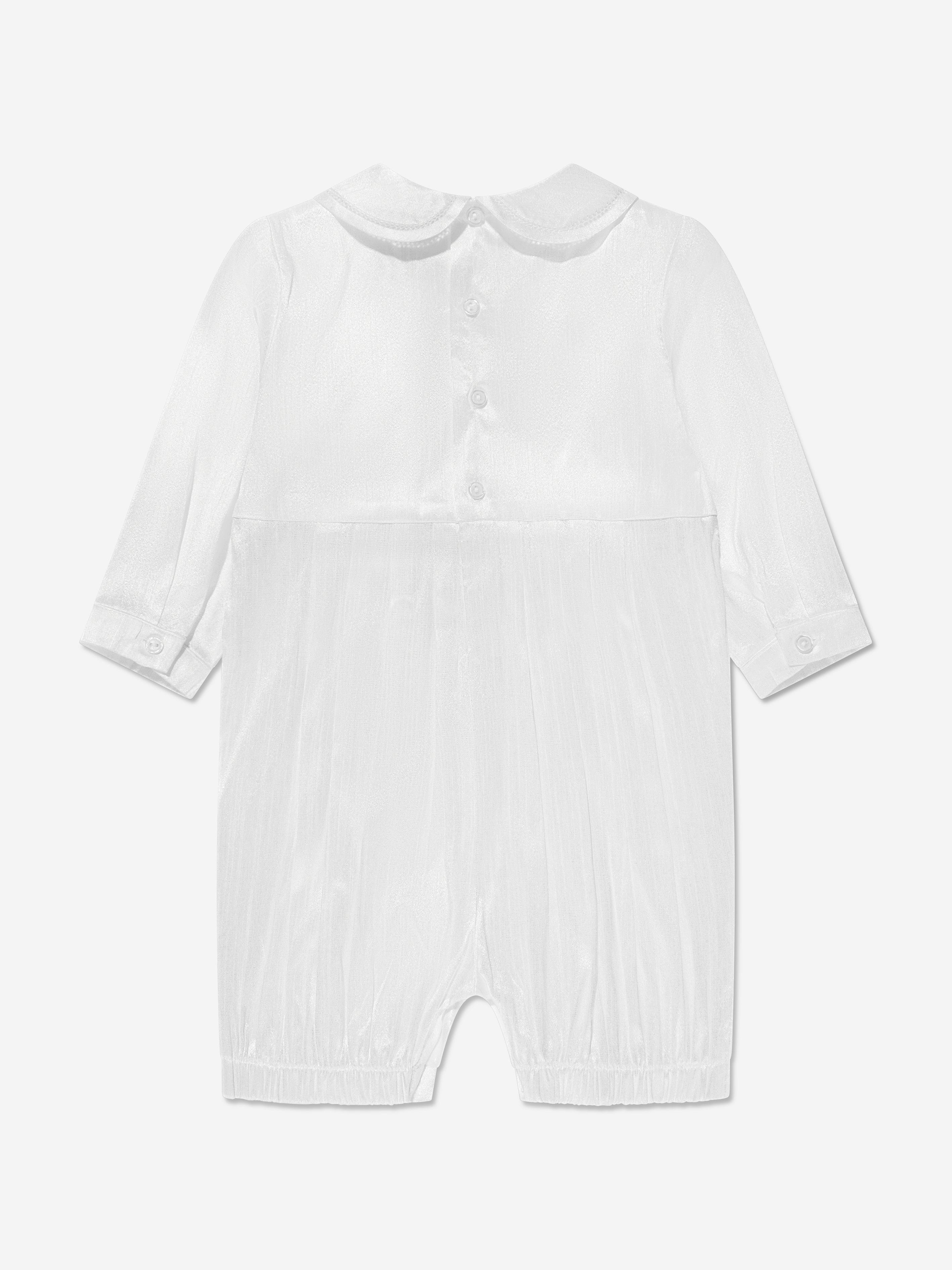 Sarah Louise Baby Boys Romper And Hat in White Cheap Sale From China