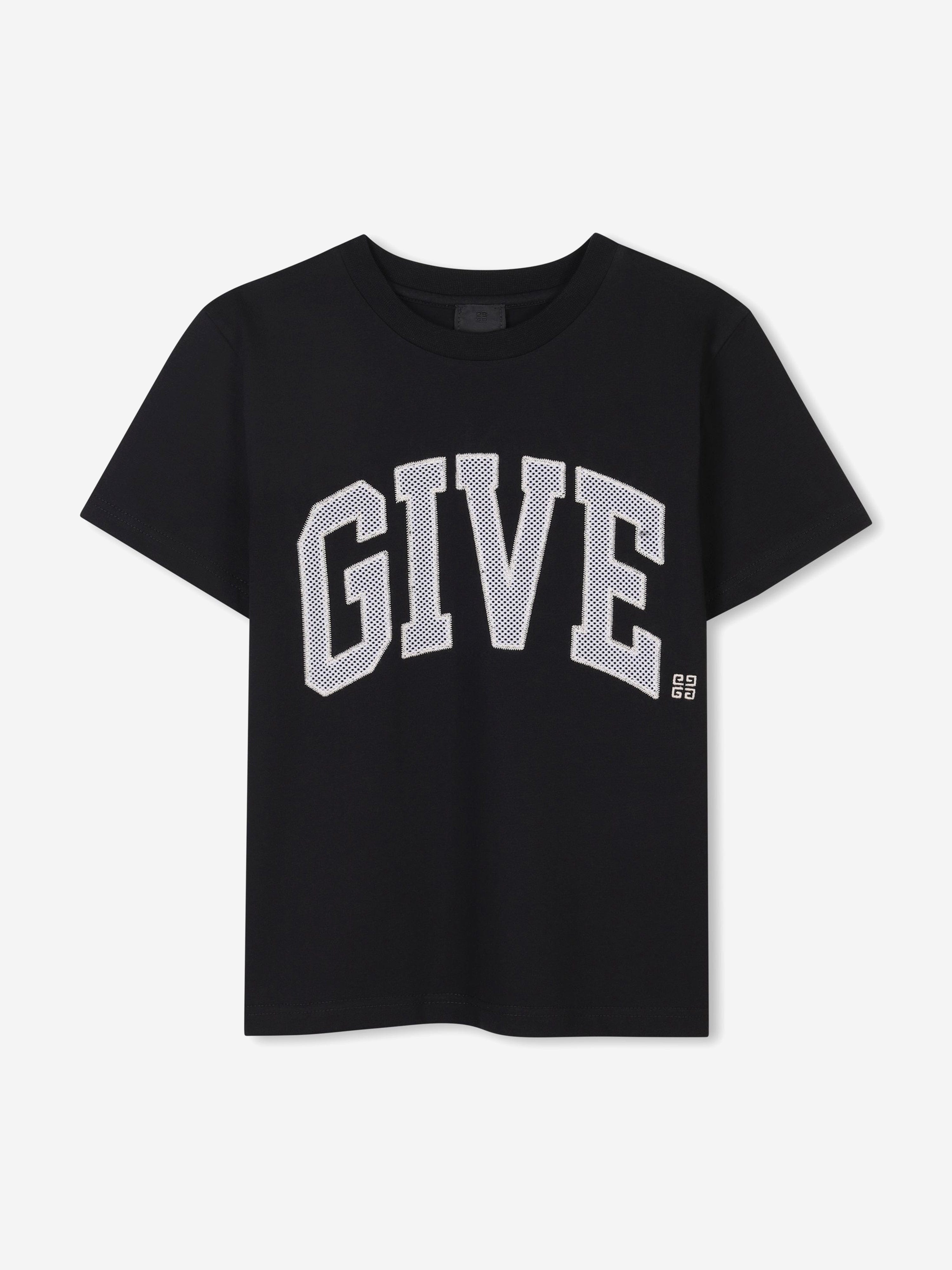 Boys Embroidered Logo T-Shirt in Black Discount Shop For