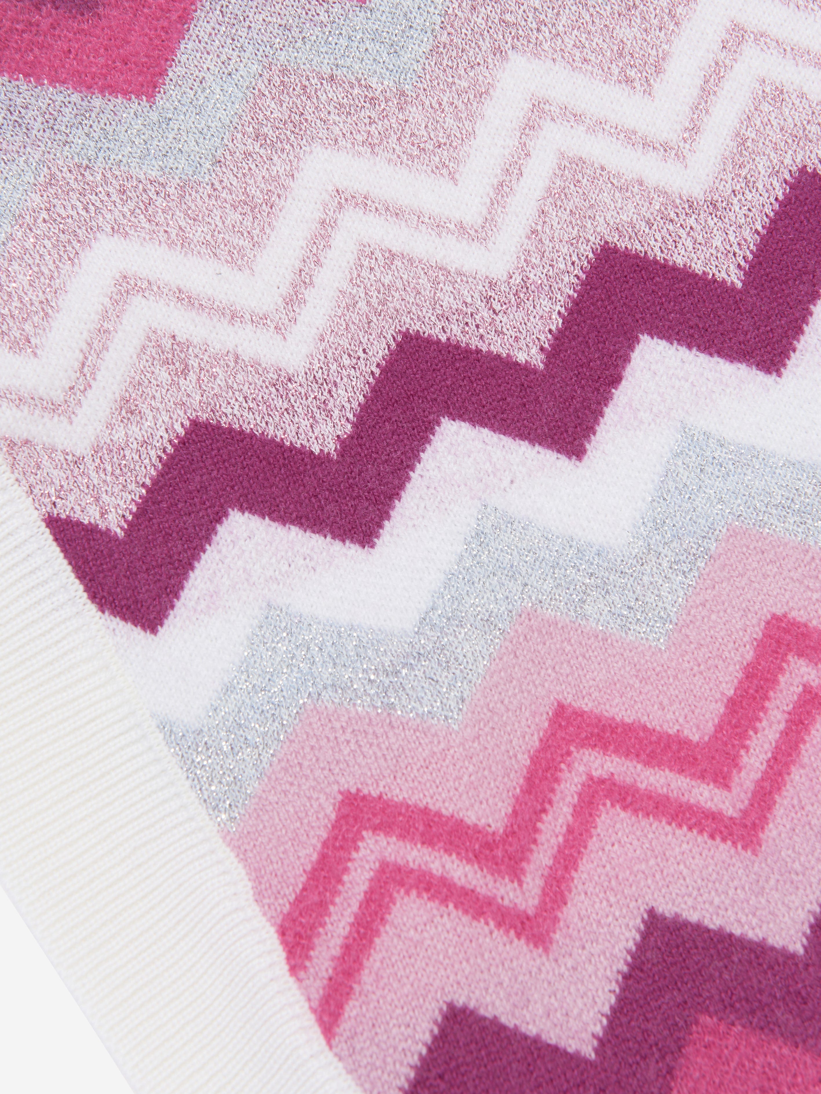 Missoni Girls Zigzag Knitted Vest in Pink Outlet Discount Authentic