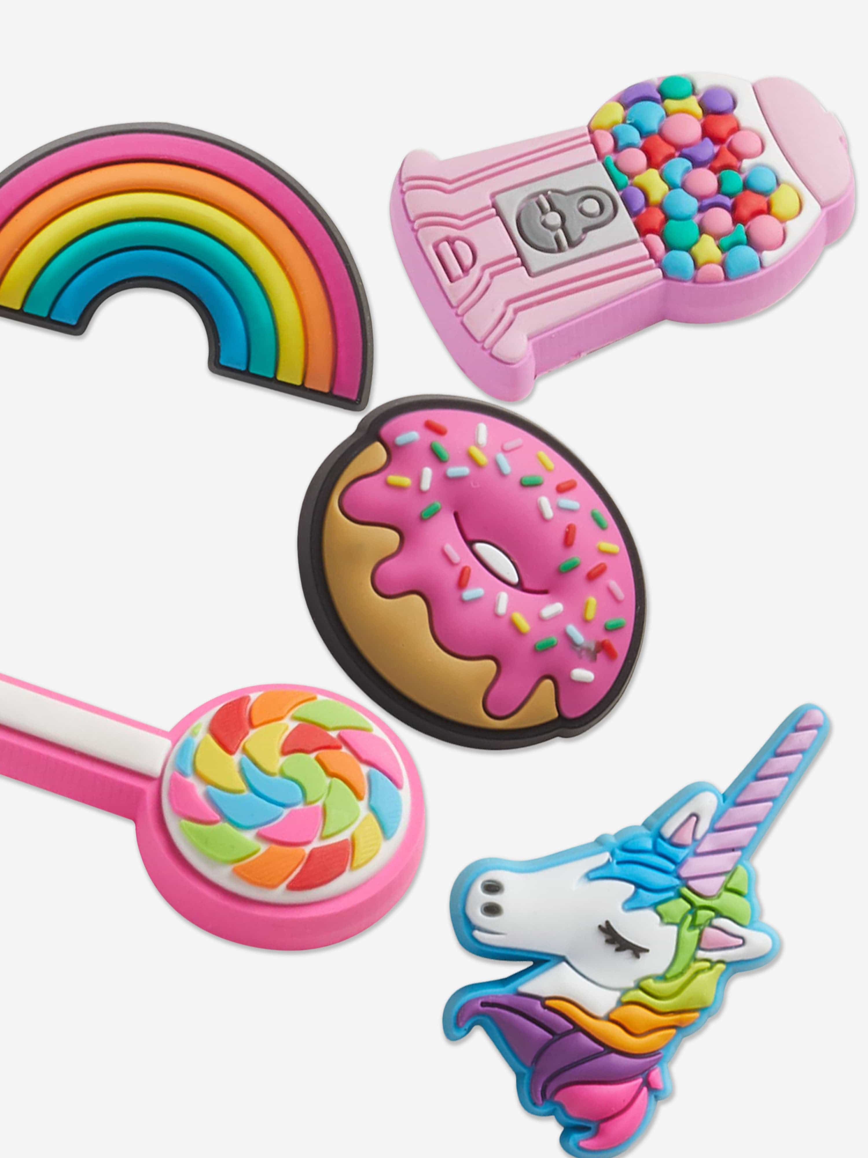 Crocs Kids Everything Nice Jibbitz Charm 5 Pack in Multicolour Clearance Best Seller