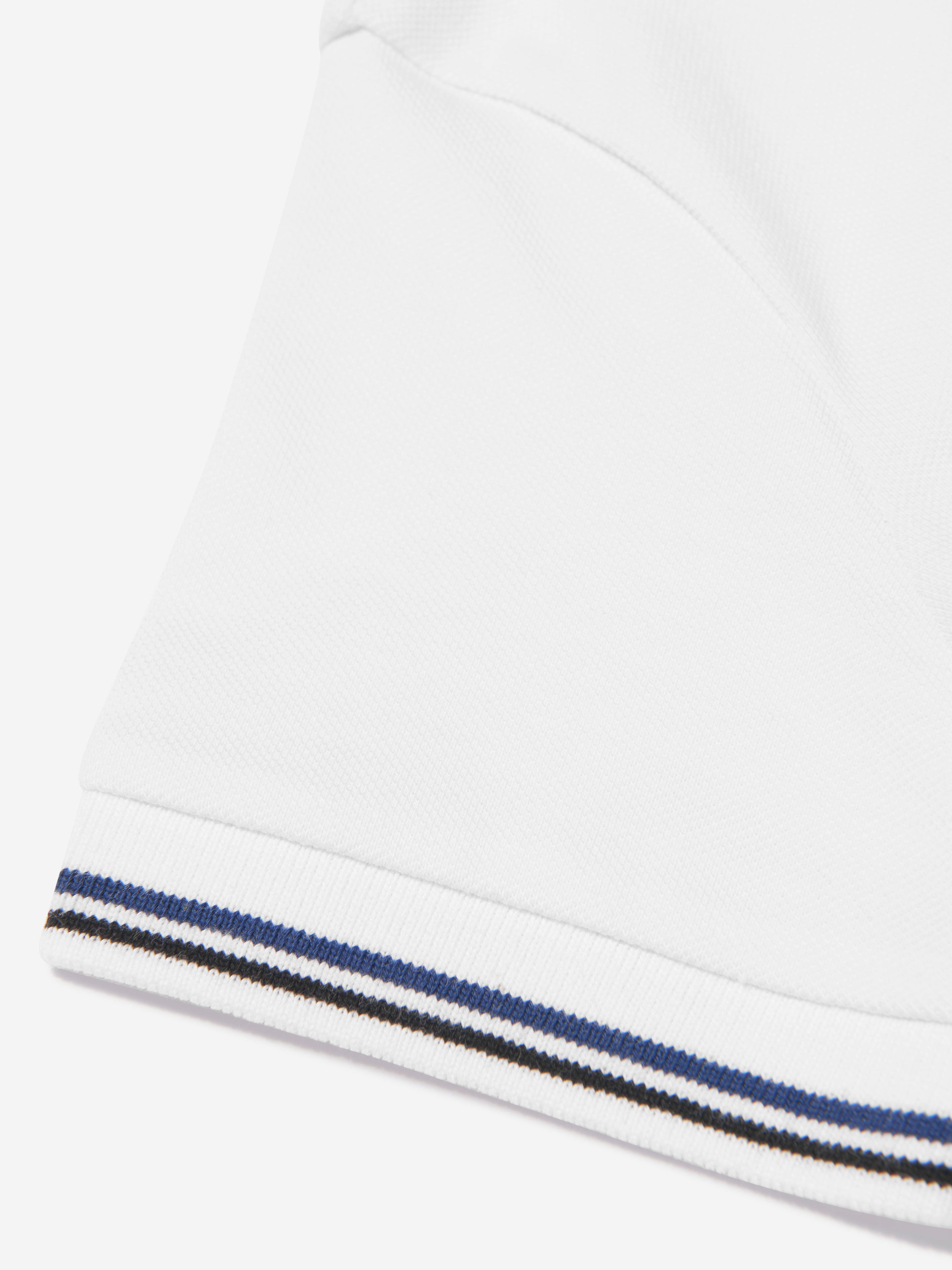 Emporio Armani Boys Logo Polo Shirt In White Outlet Cheap Authentic