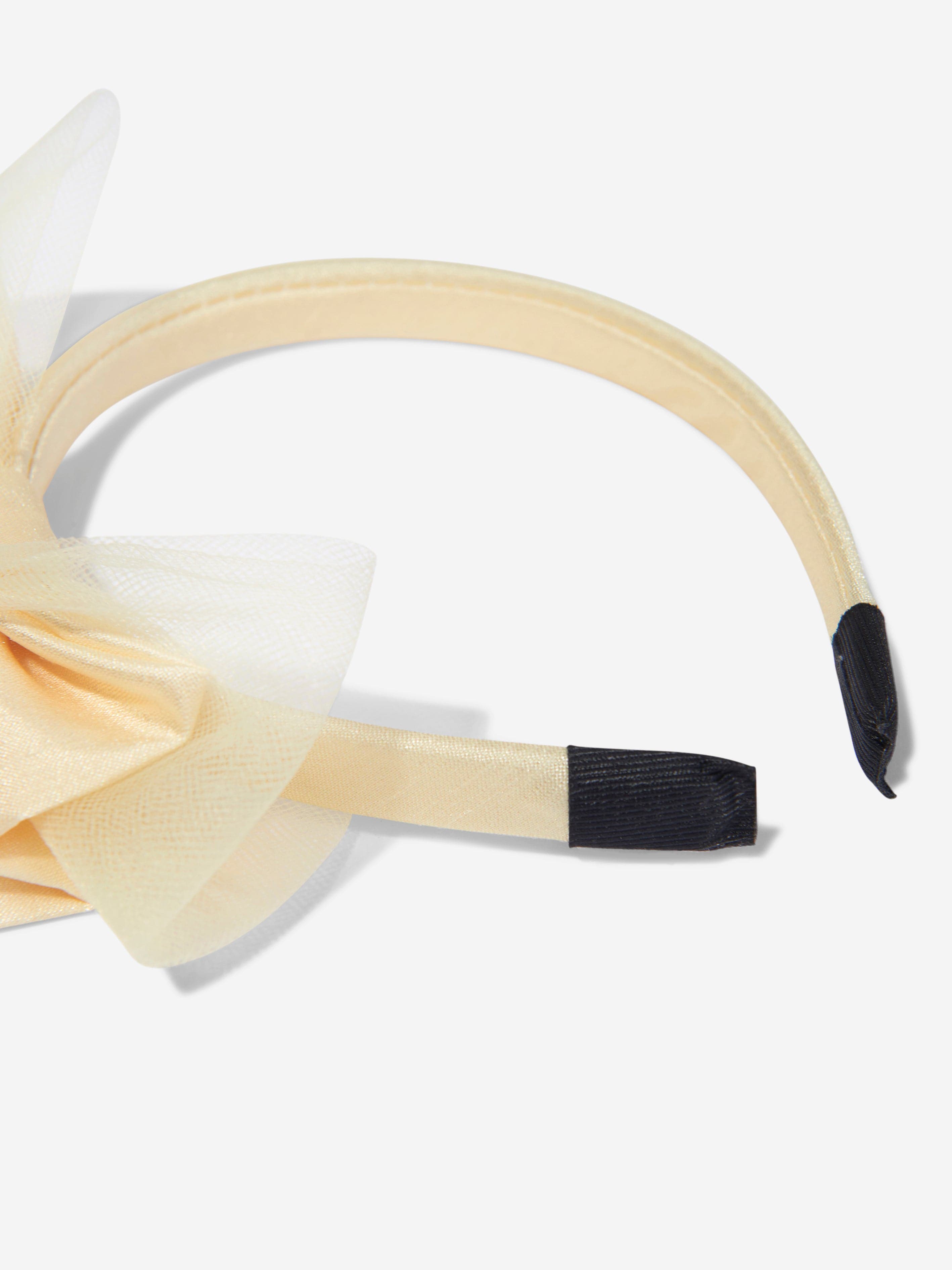 Rachel Riley Girls Tulle Bow Headband in Yellow Clearance Reliable