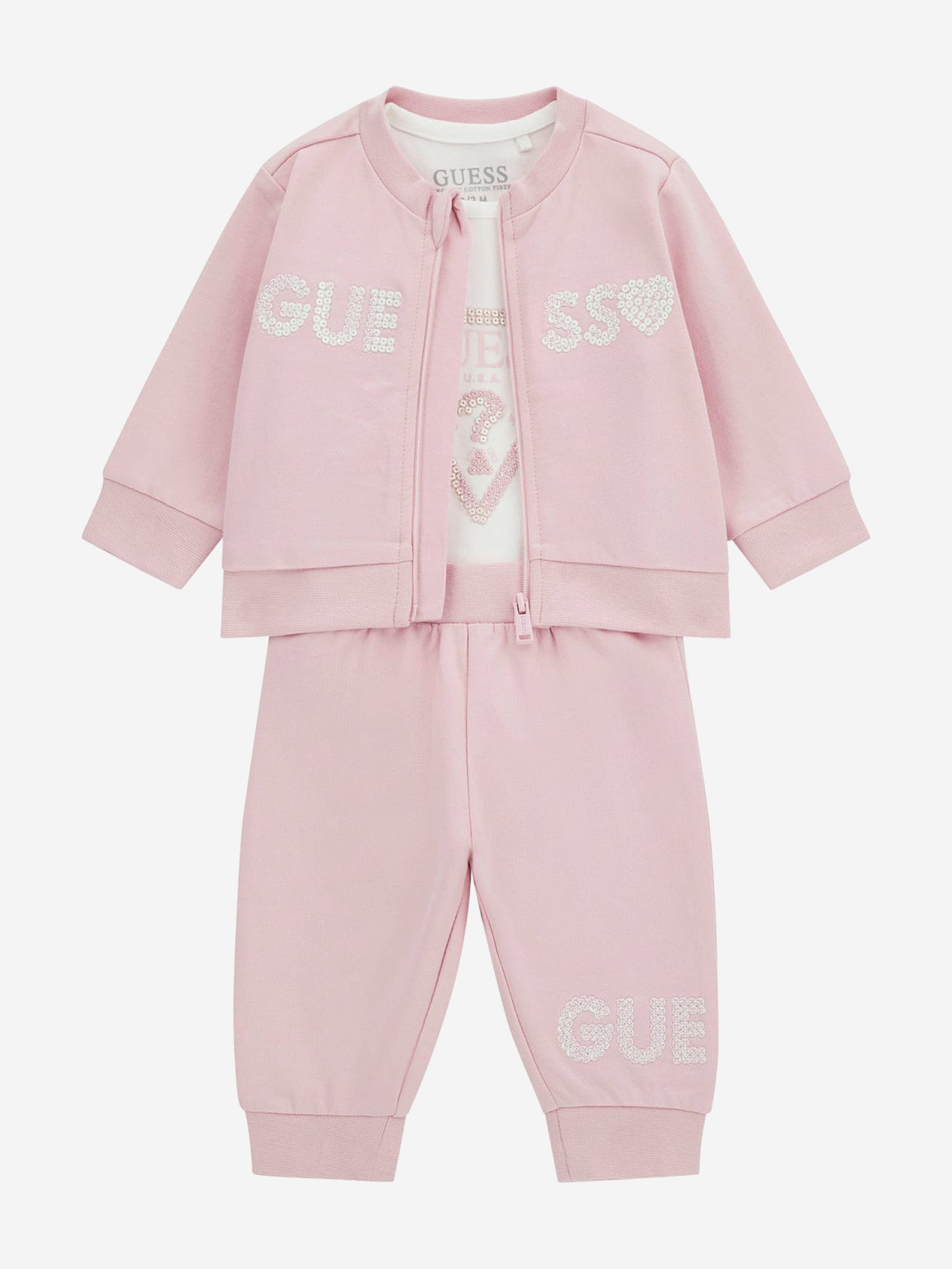Baby Girls 3 Piece Tracksuit Set in Pink In China For Sale