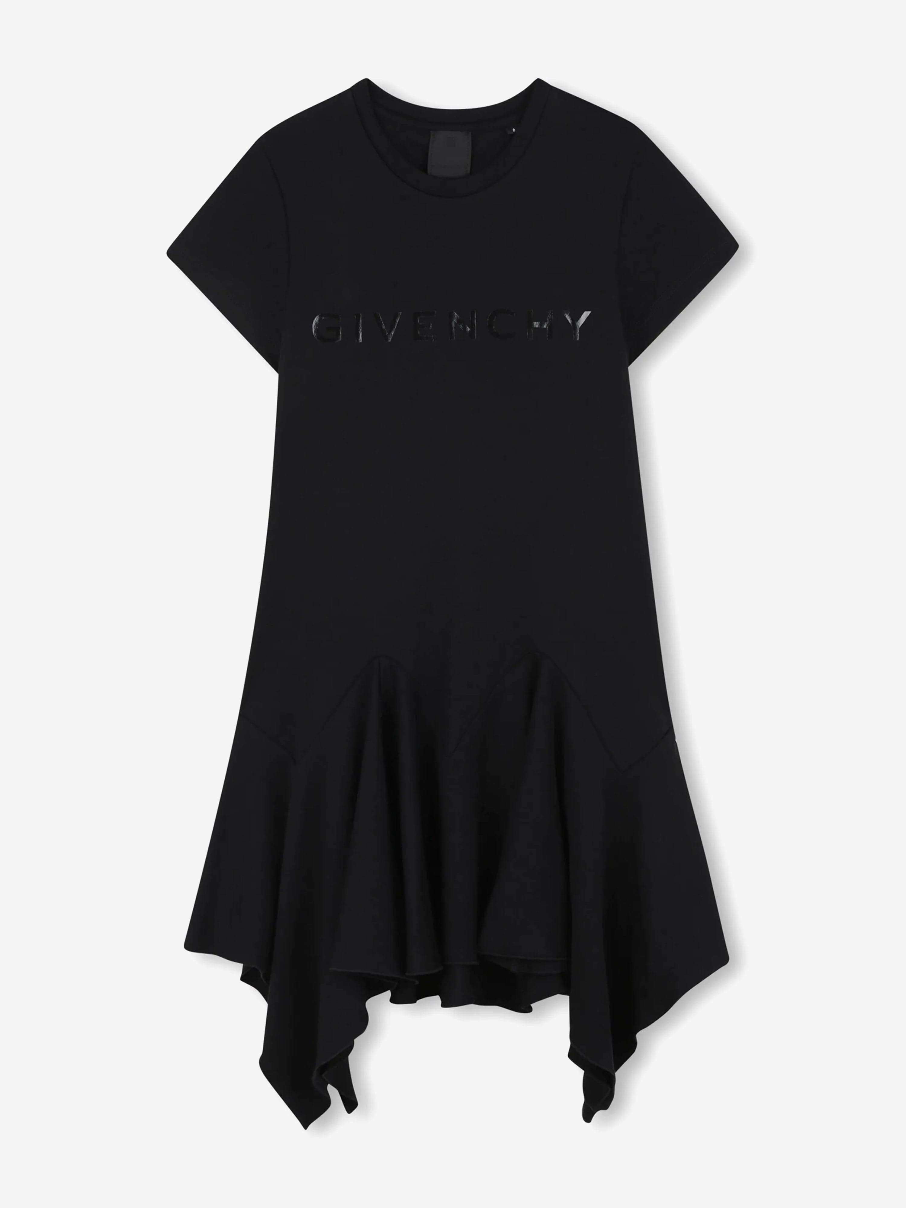Girls Logo Ruffle Dress in Black Free Shipping Shop Offer