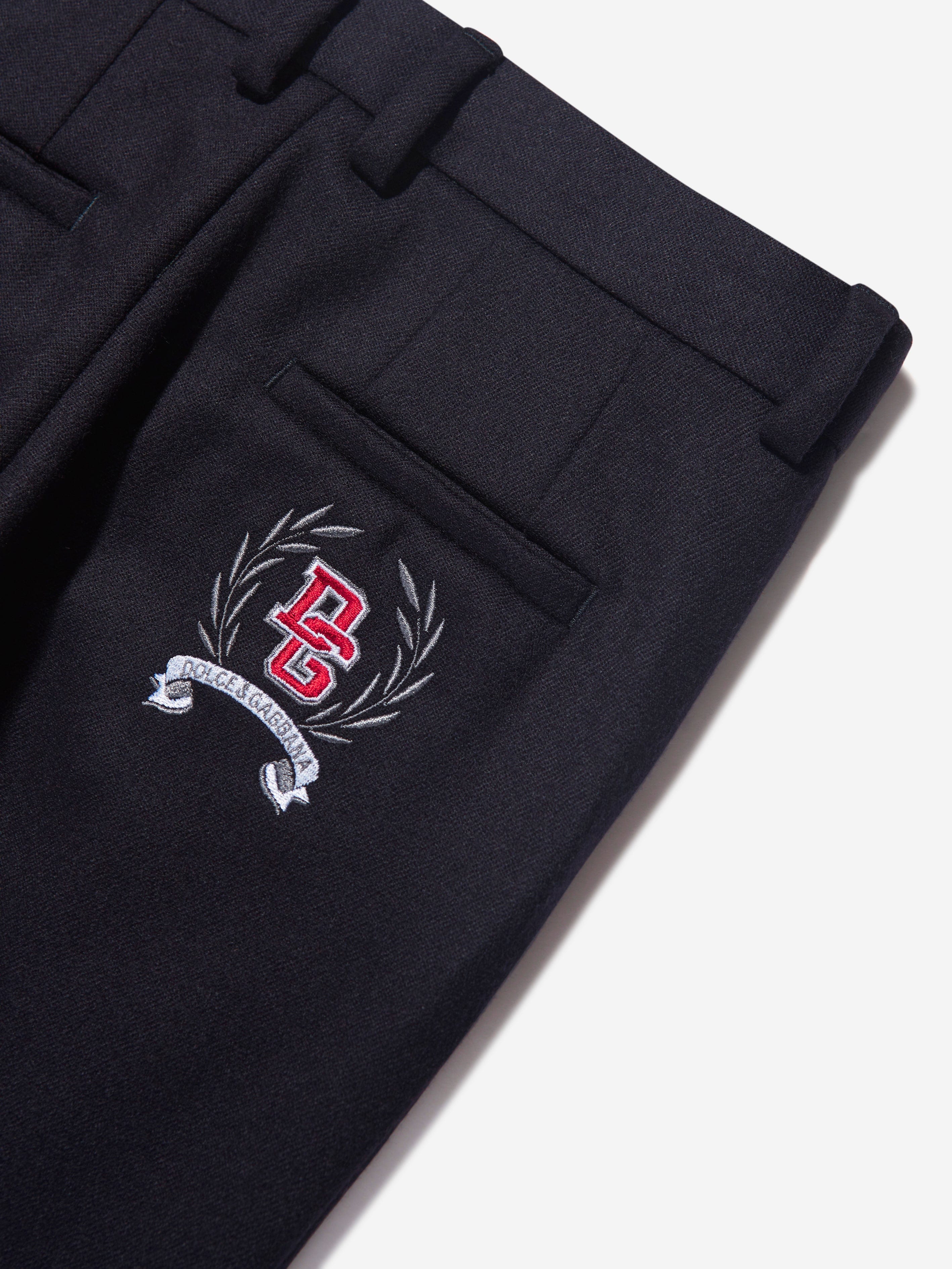 Dolce & Gabbana Boys Slim Fit Trousers in Navy Discount Free Shipping