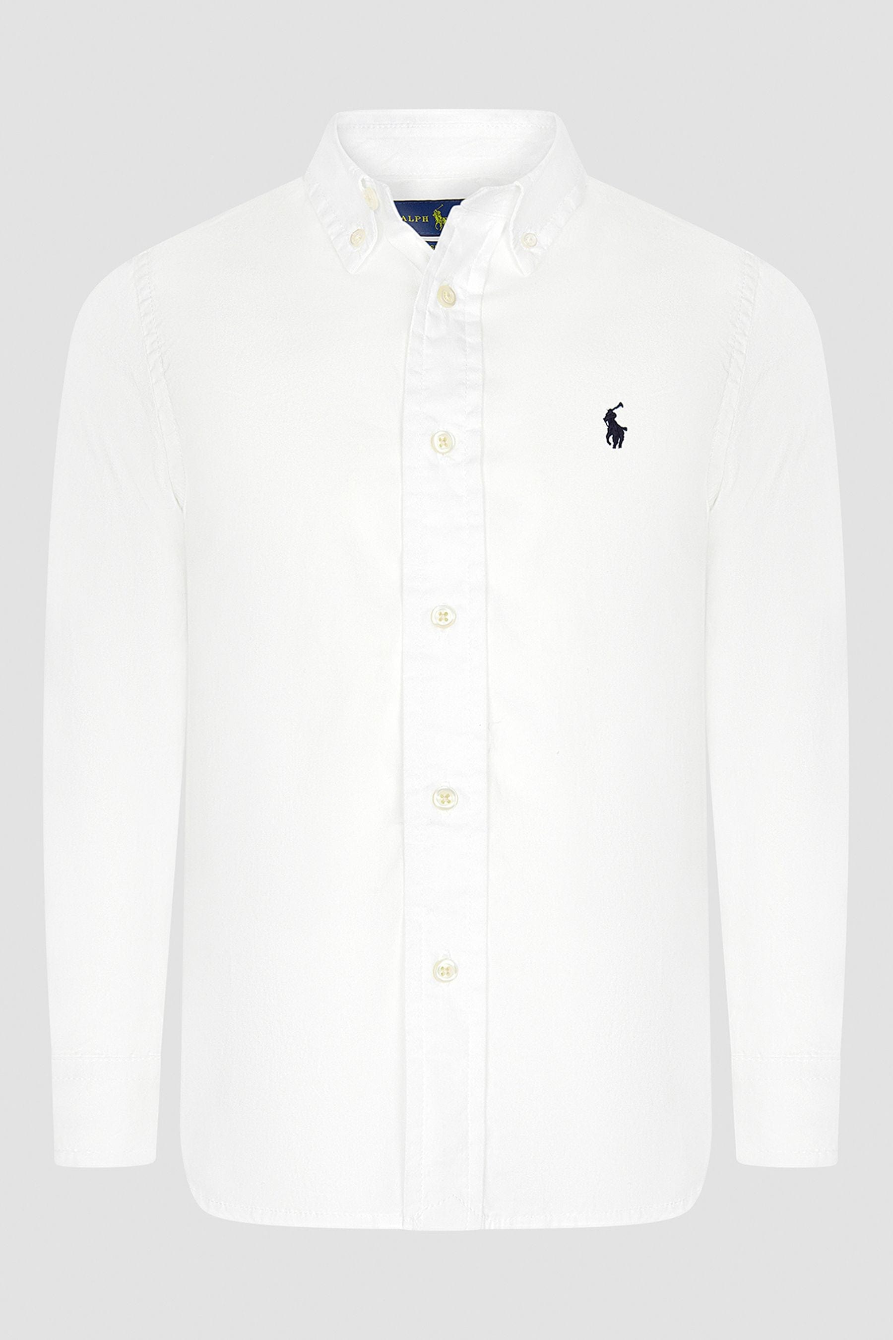 Ralph Lauren Boys Slim Fit Oxford Shirt in White Sale New