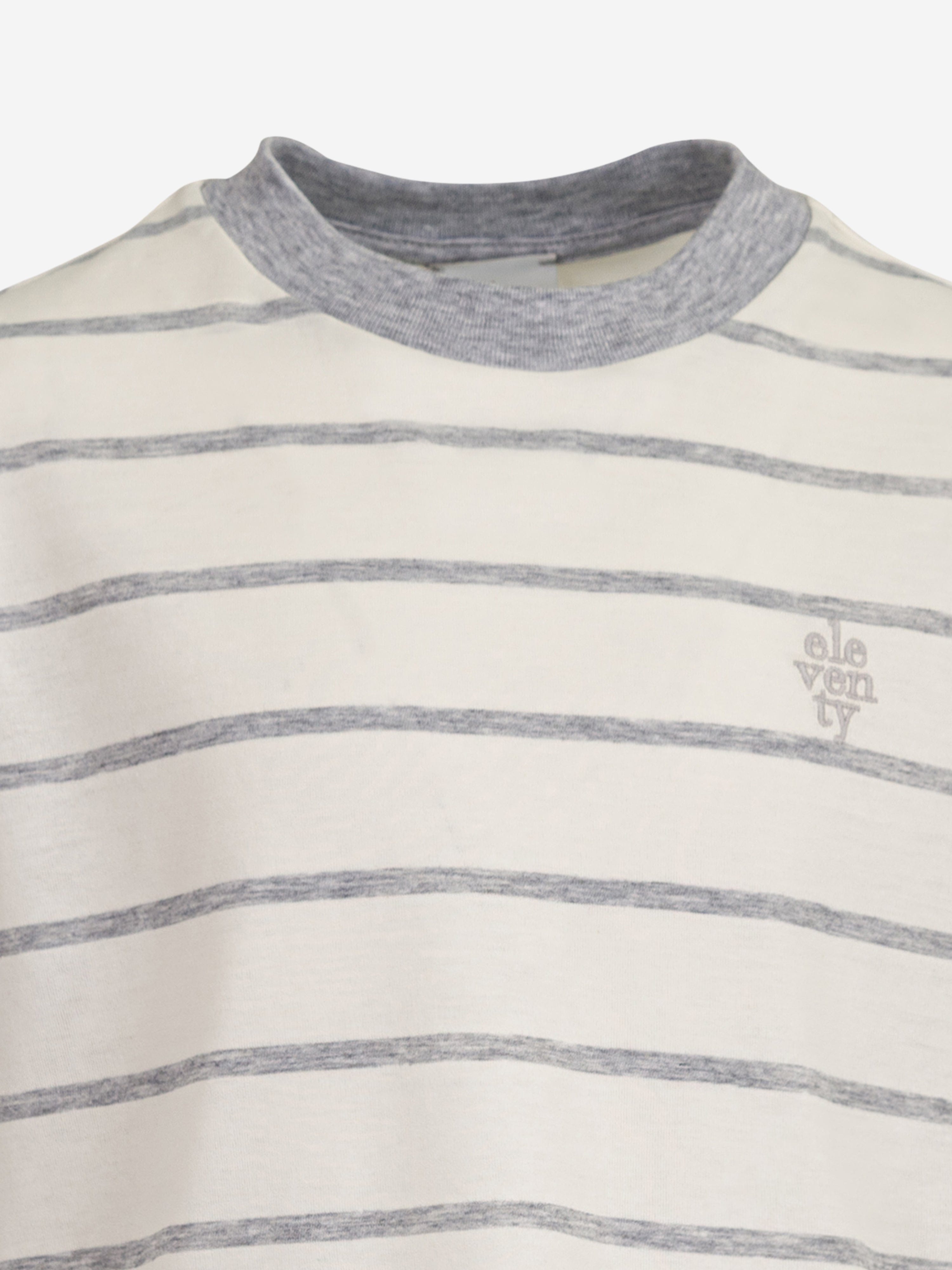Boys Striped Logo T-Shirt in Ivory Buy Cheap Cheap
