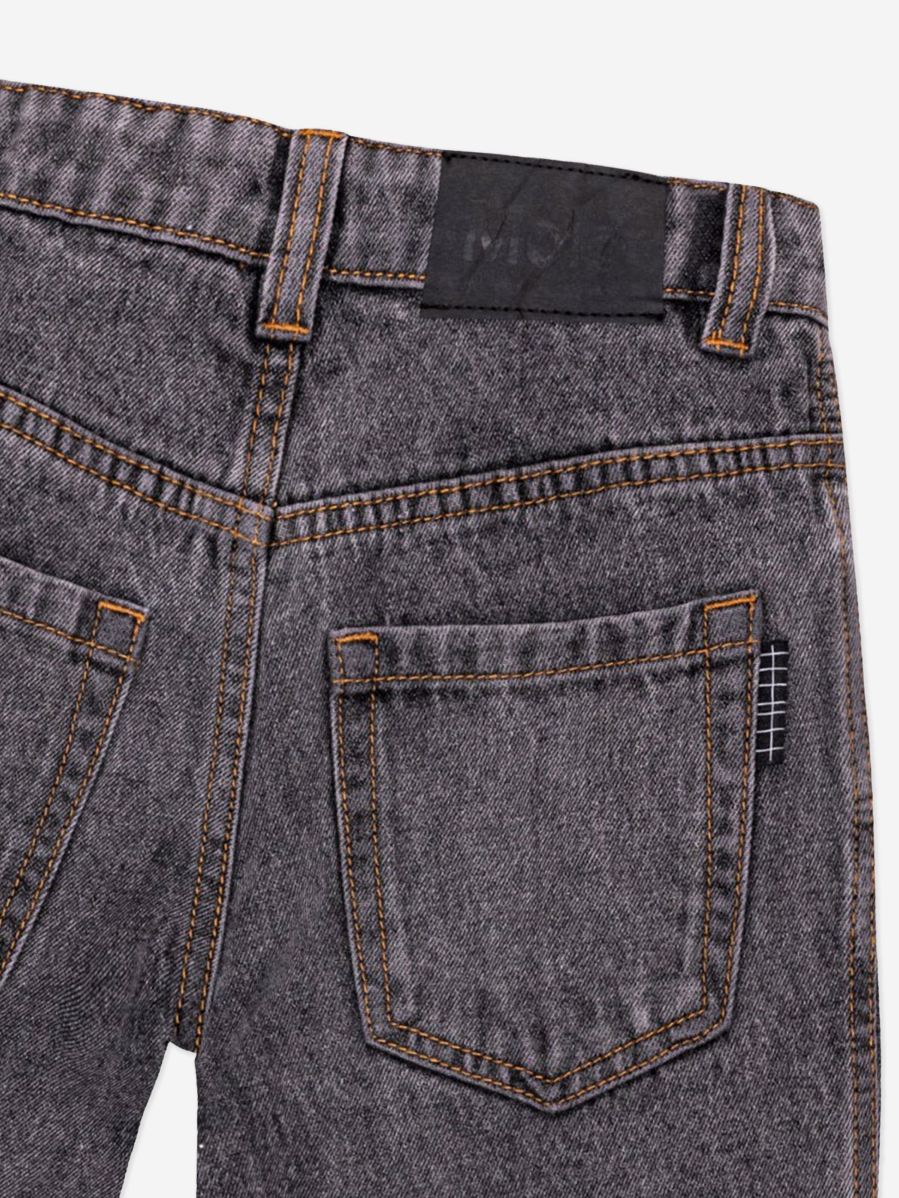 Molo Boys Washed Denim Shorts in Black Sale In China