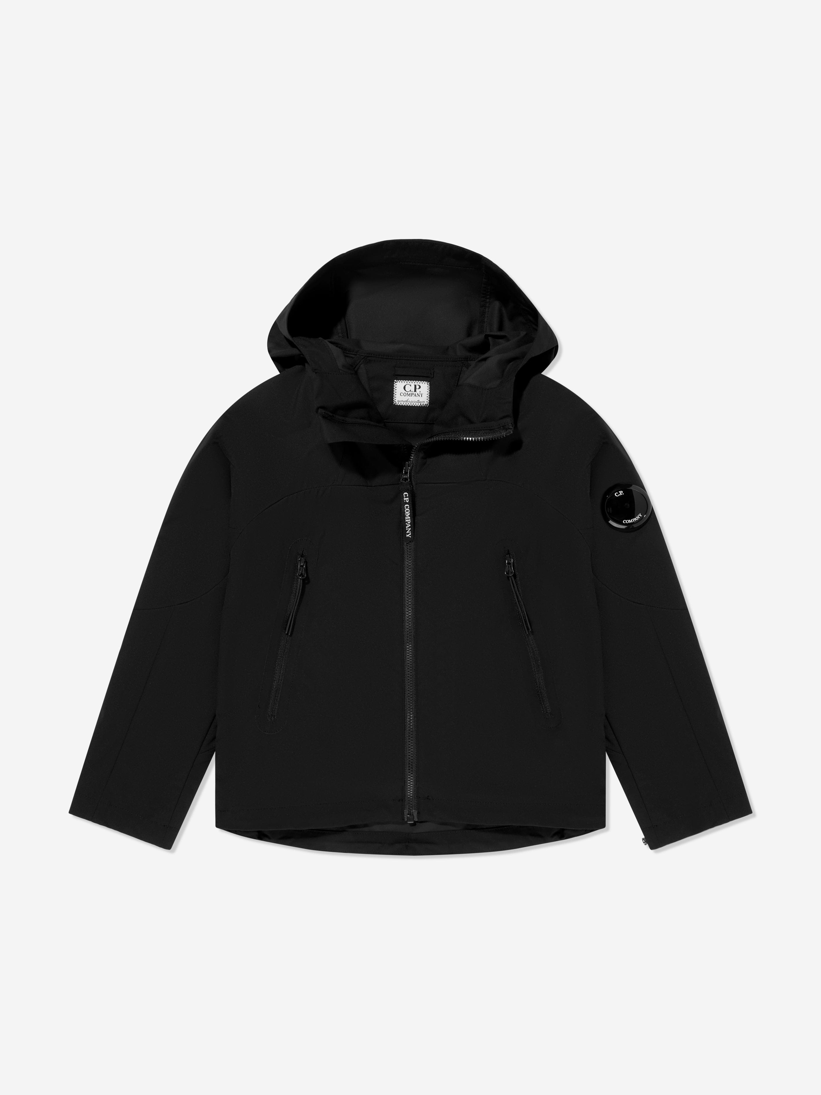 Boys Hooded Zip Up Jacket in Black Buy Cheap 2025