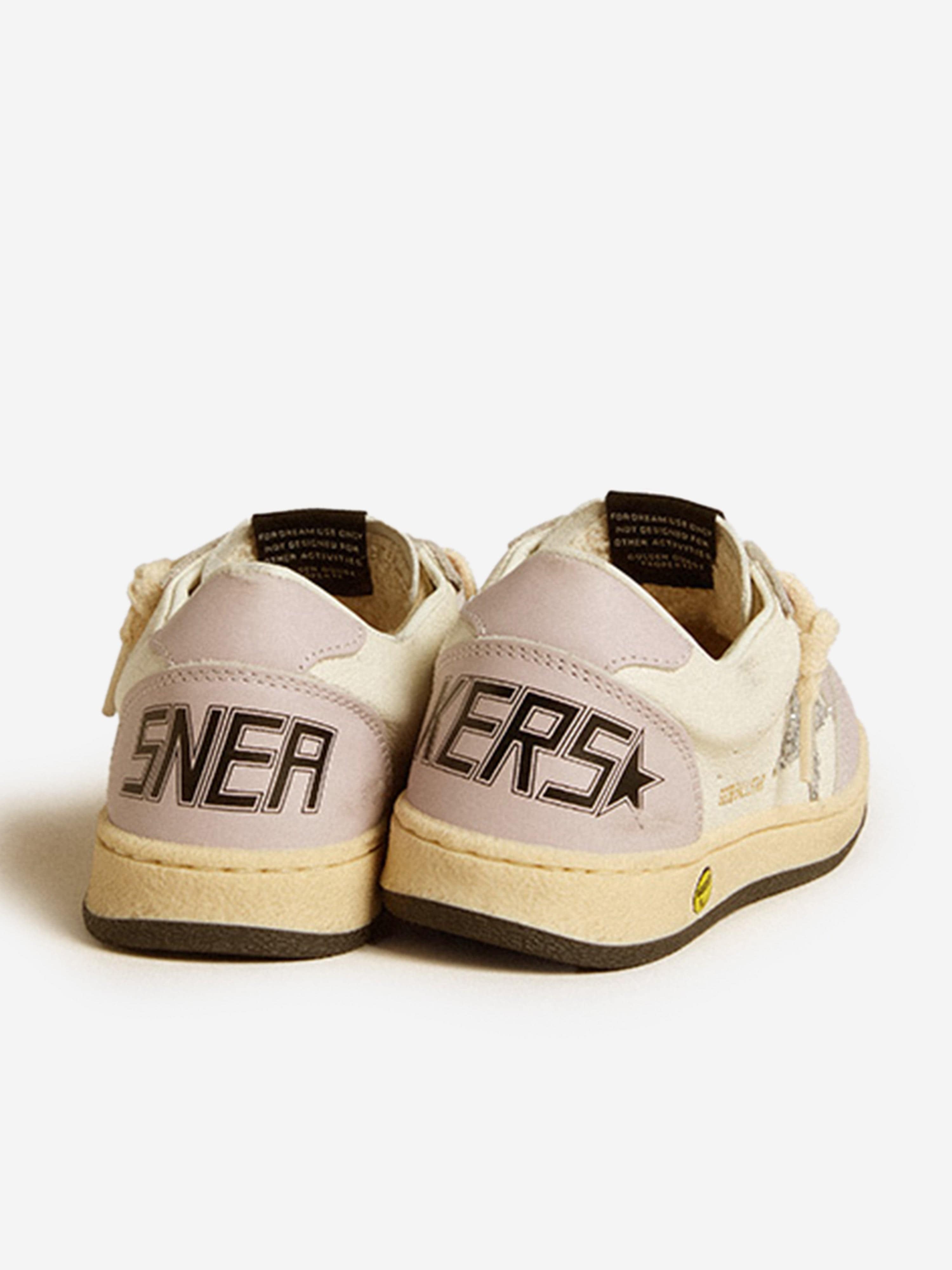 Girls Leather Ballstar Trainers in White Cheap Sale With Credit Card