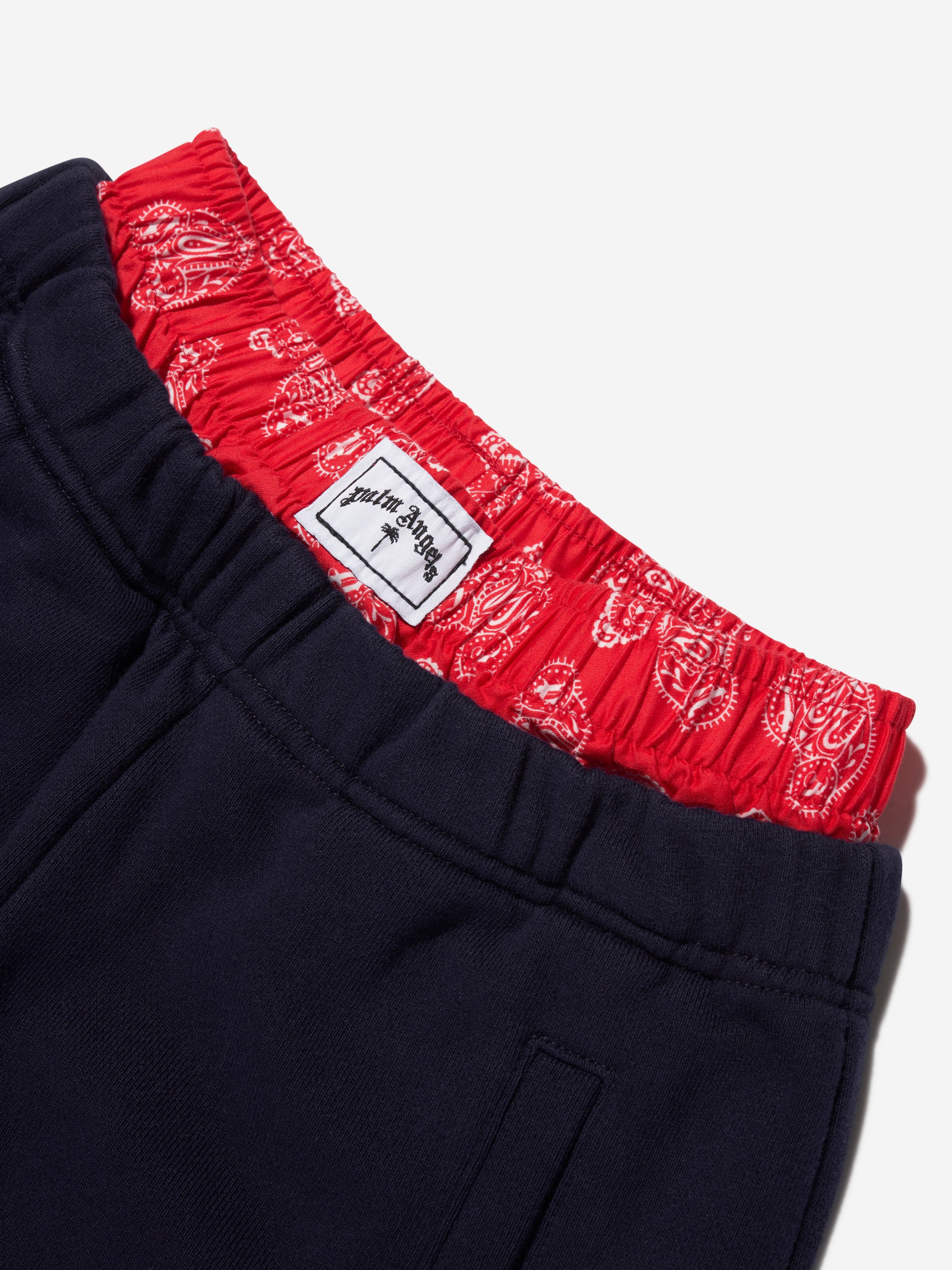 Palm Angels Boys Bears Paisley Joggers in Navy Online Online For Sale