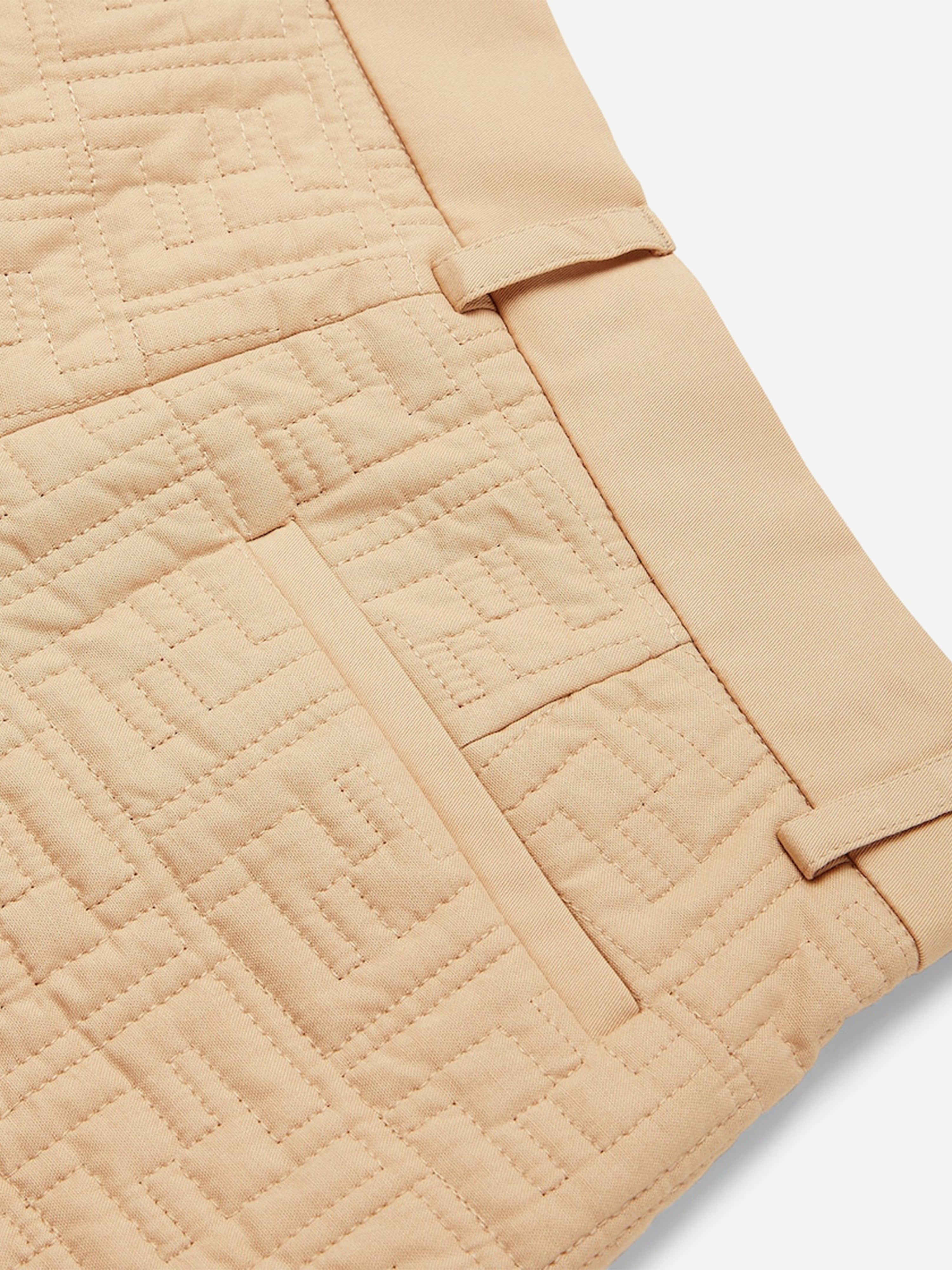 Boys FF Quilted Shorts in Beige Discount Wide Range Of