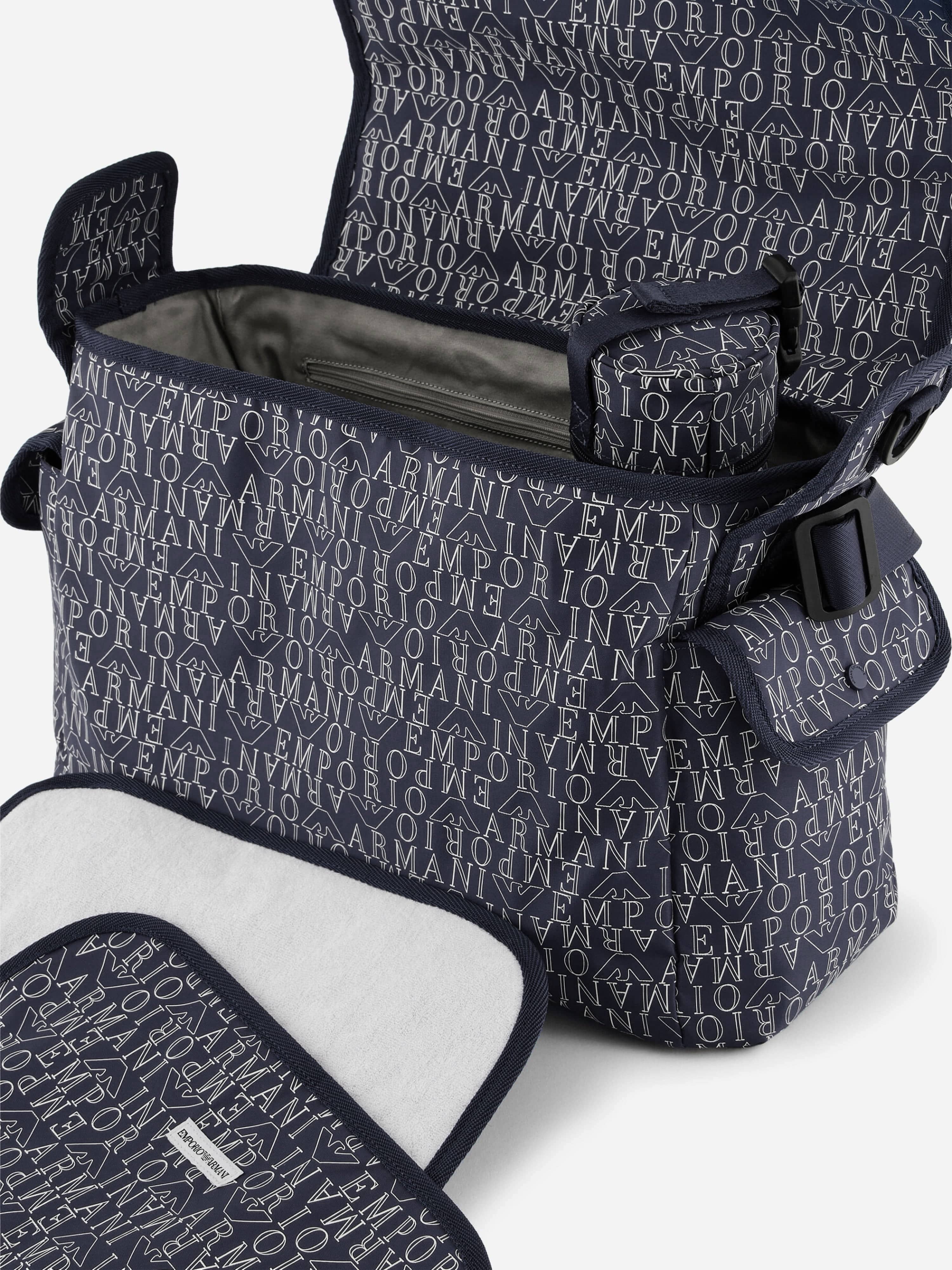 Emporio Armani Baby Logo Changing Bag in Navy (28cm) Clearance With Credit Card