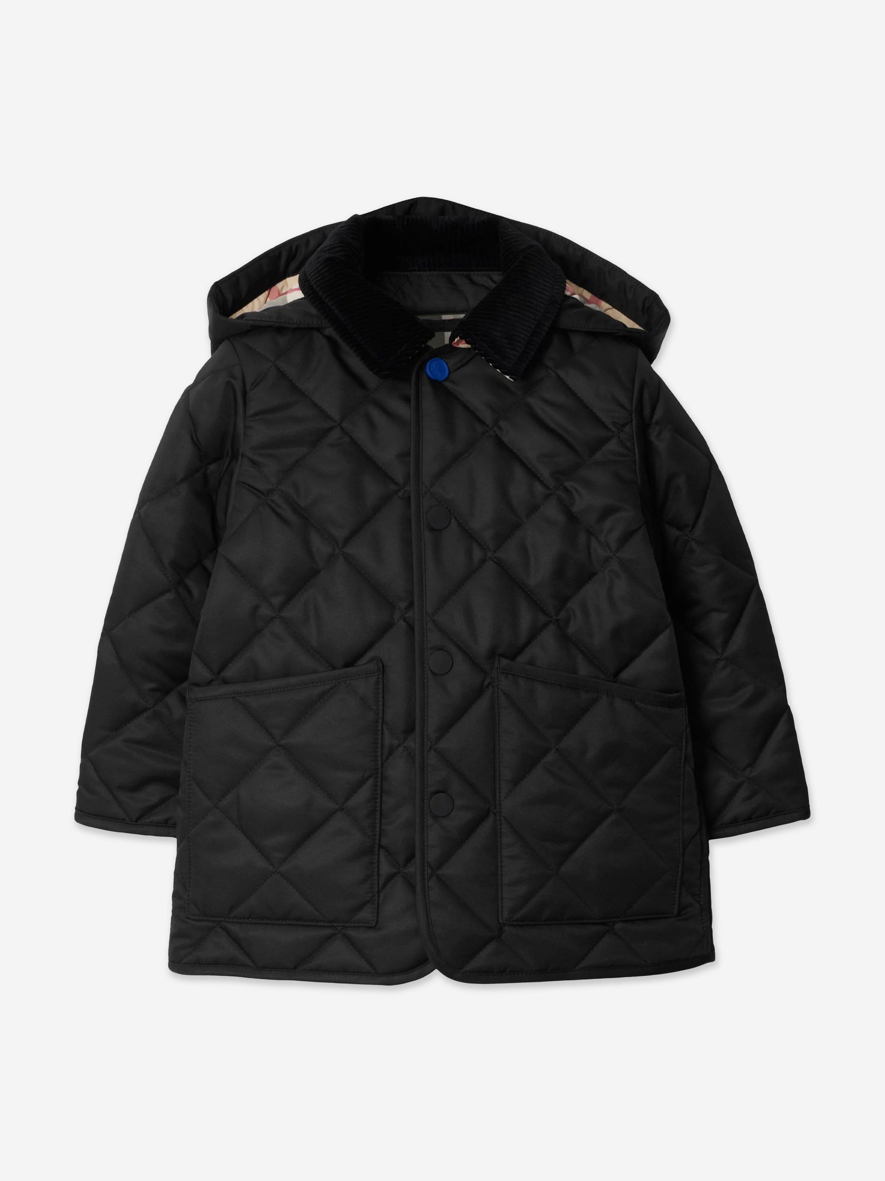 Burberry Baby Boys Mini Rowan Quilted Jacket in Black Cheap In China