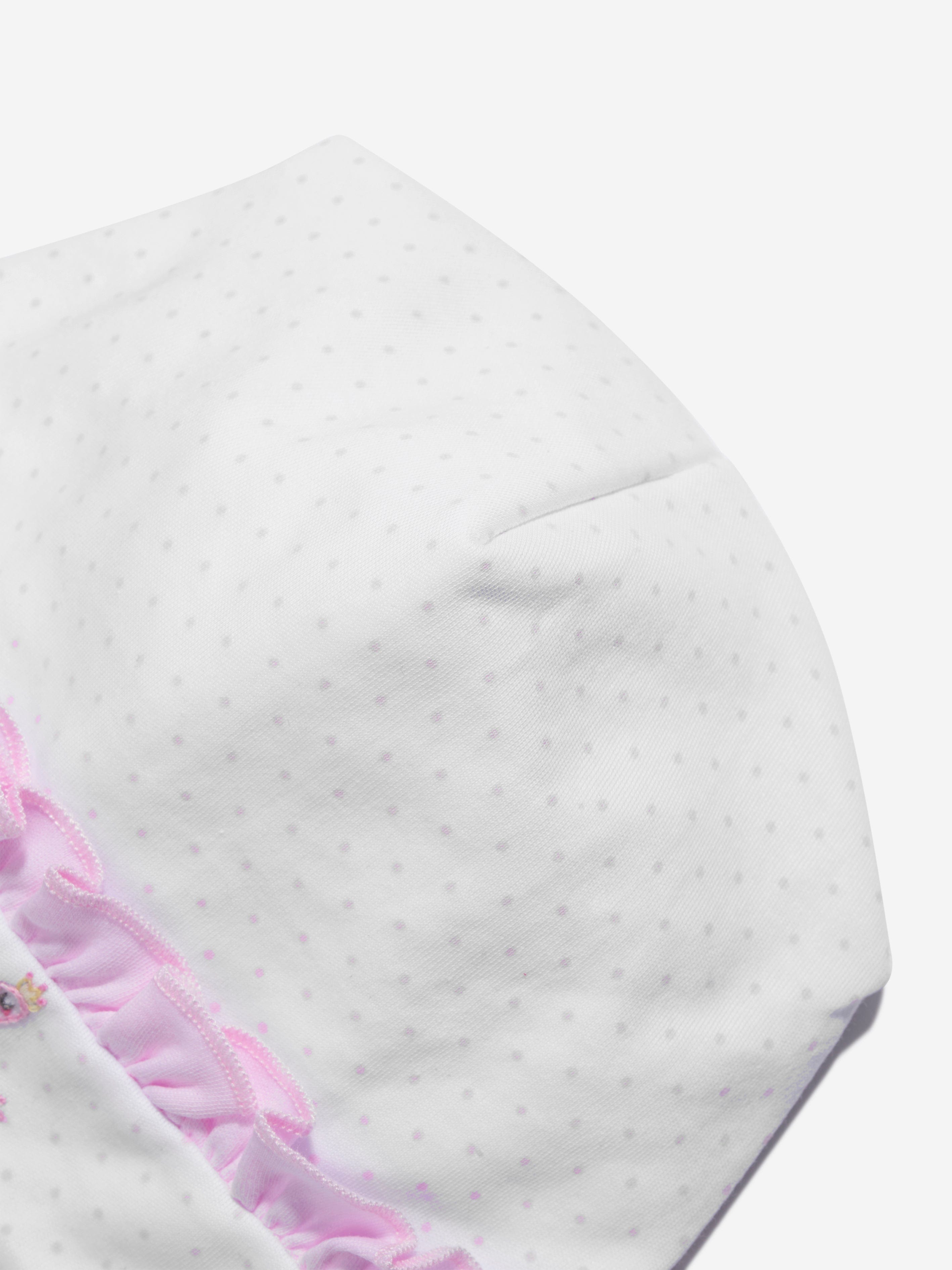 Magnolia Baby Baby Girls Princess Swan Embroidered Ruffle Hat in White Outlet Fashion Style