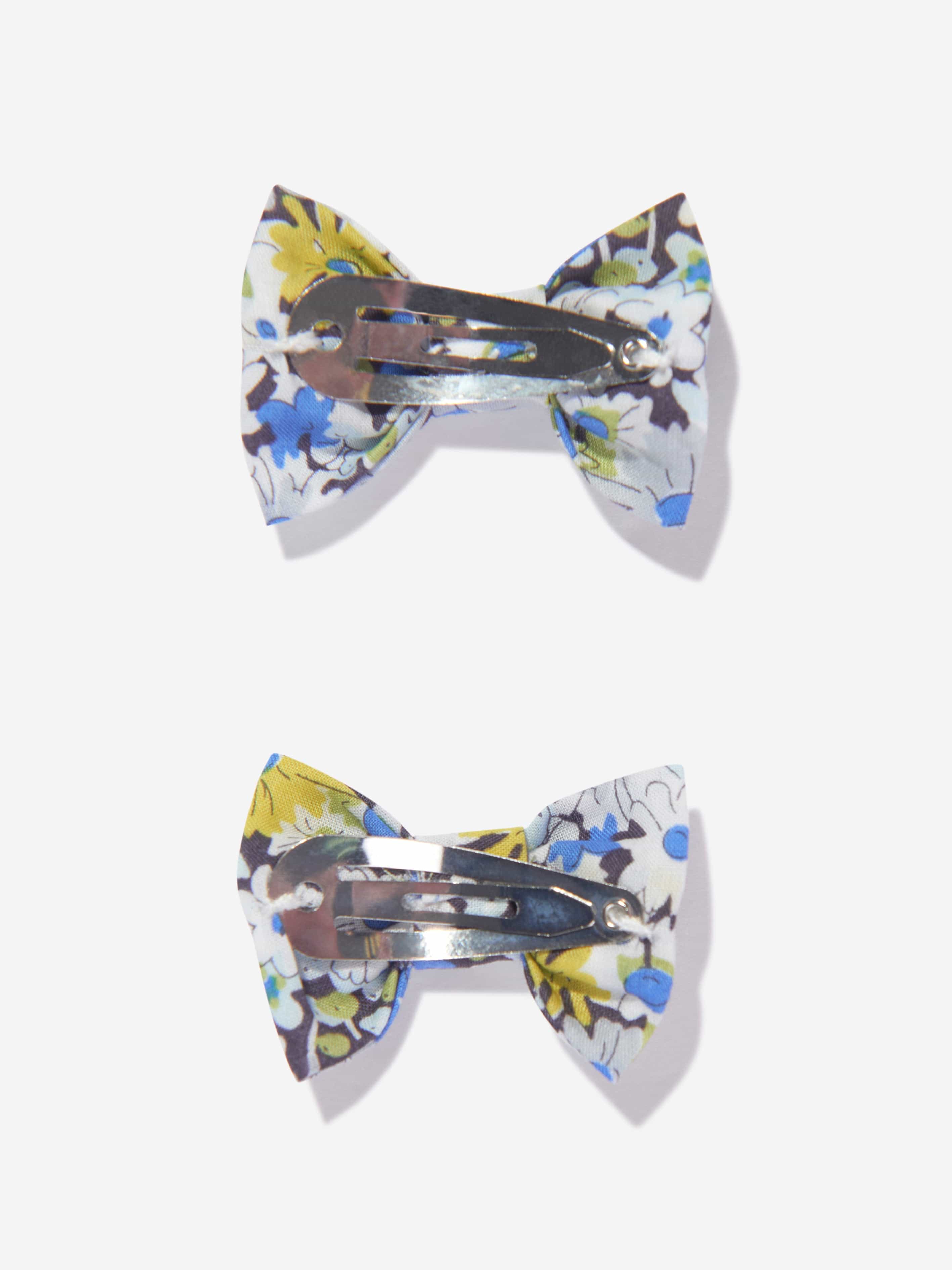 Bonpoint Girls Bow Mini Clips in Blue Discount Official Site