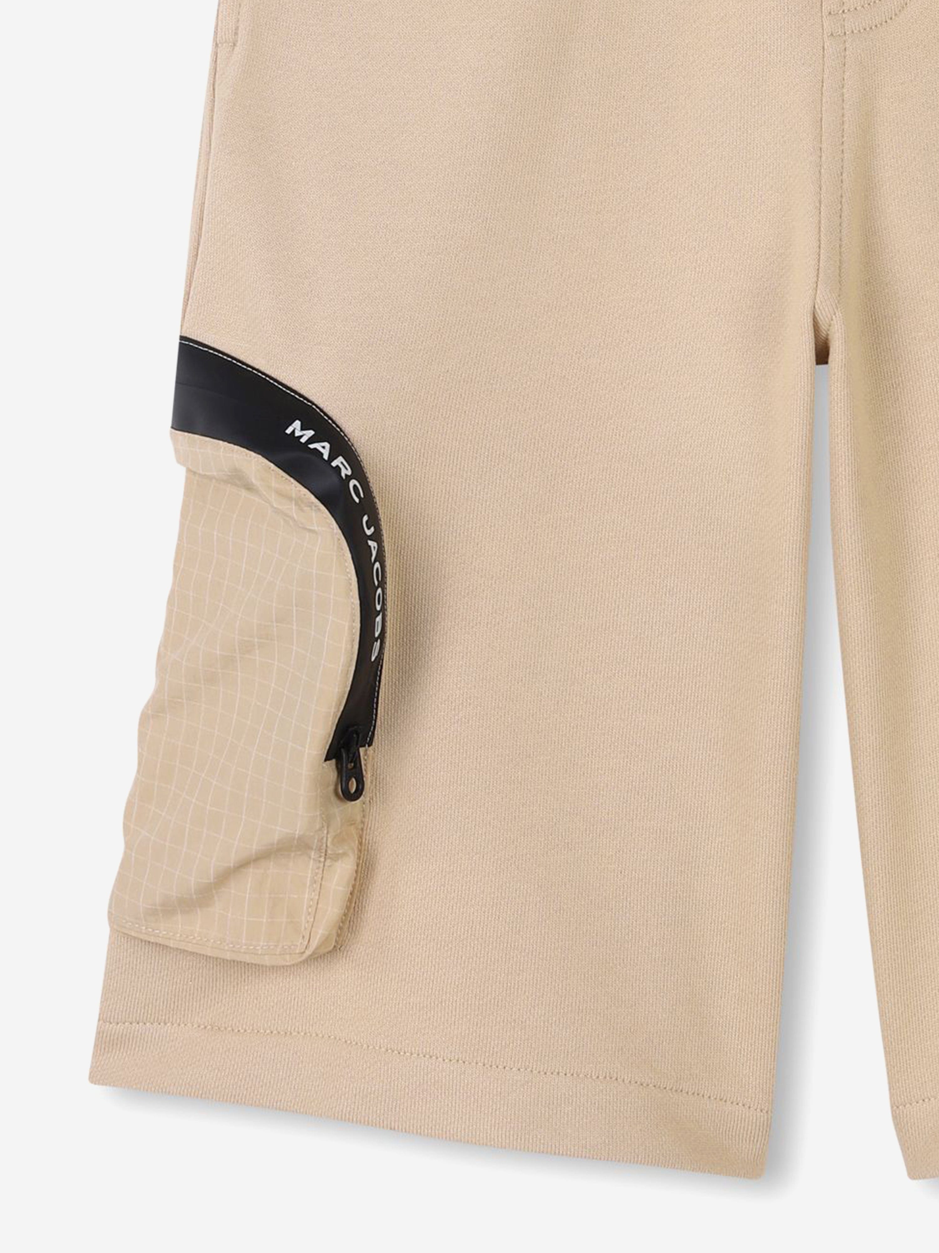 Boys Pocket Bermuda Shorts in Beige Store Sale Online