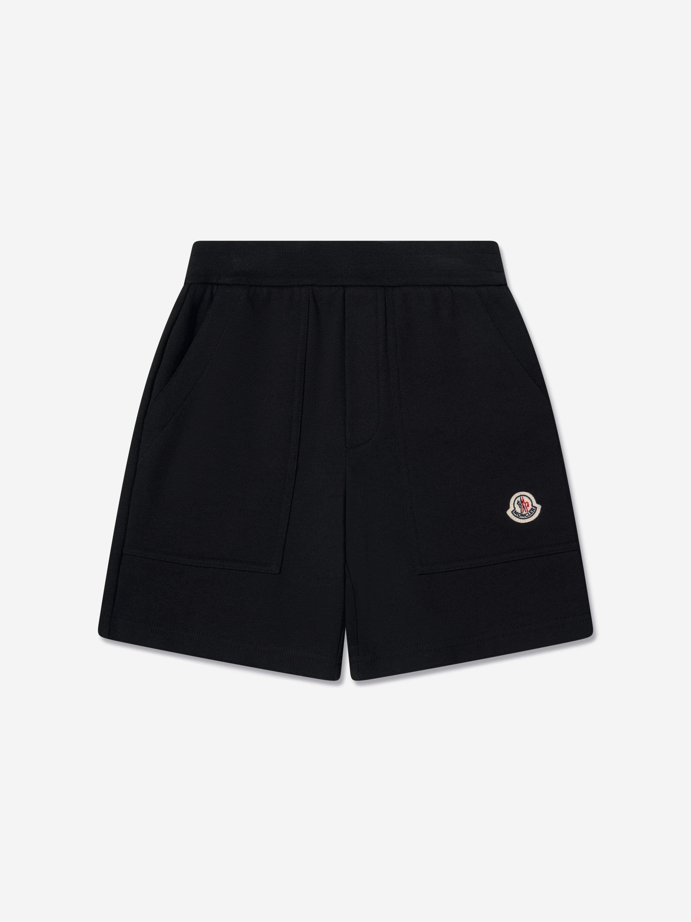 Moncler Enfant Boys Logo Shorts in Black Reliable Online