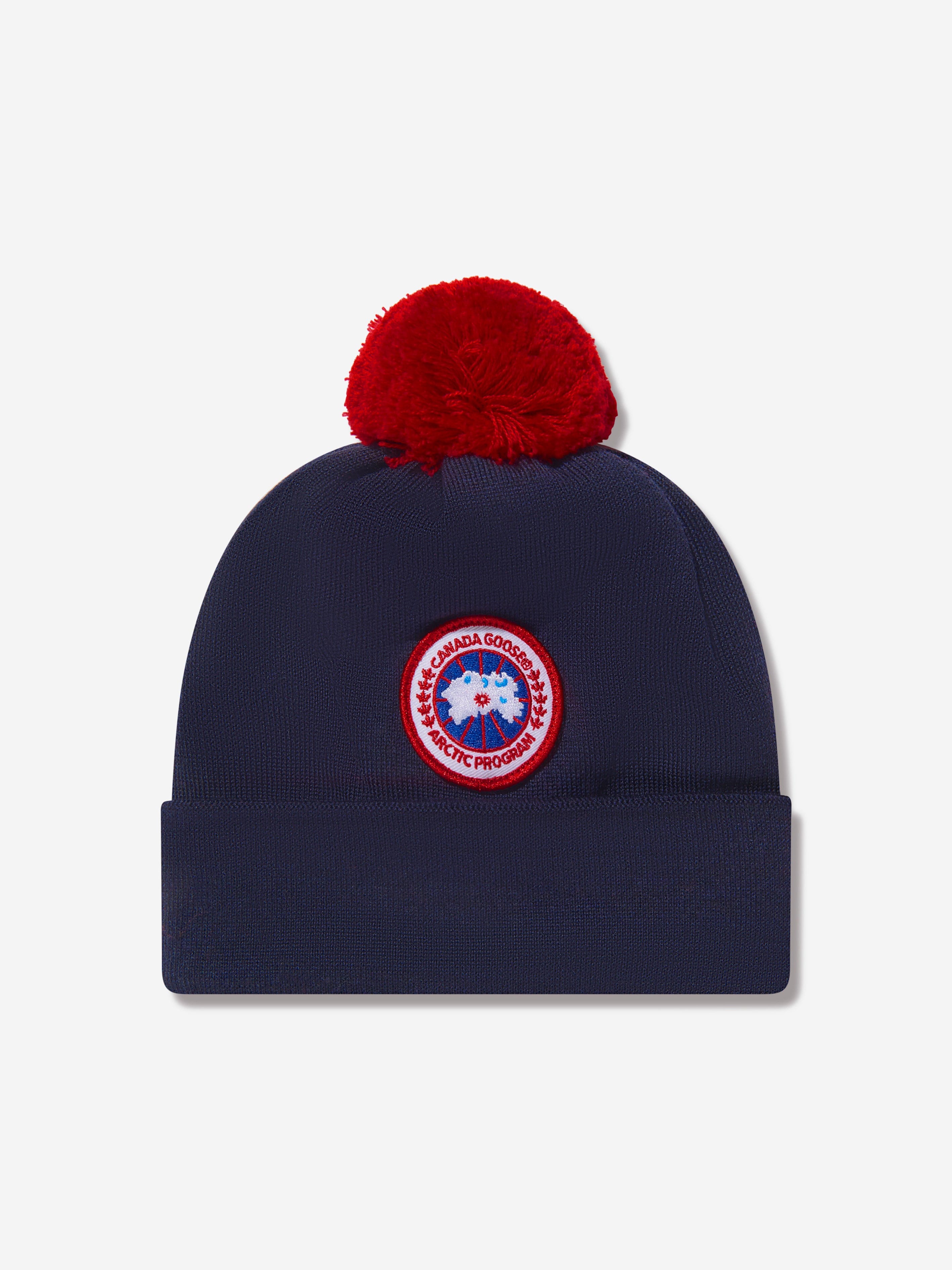 Canada Goose Kids Wool Pom Pom Hat Grey Outlet Store Online