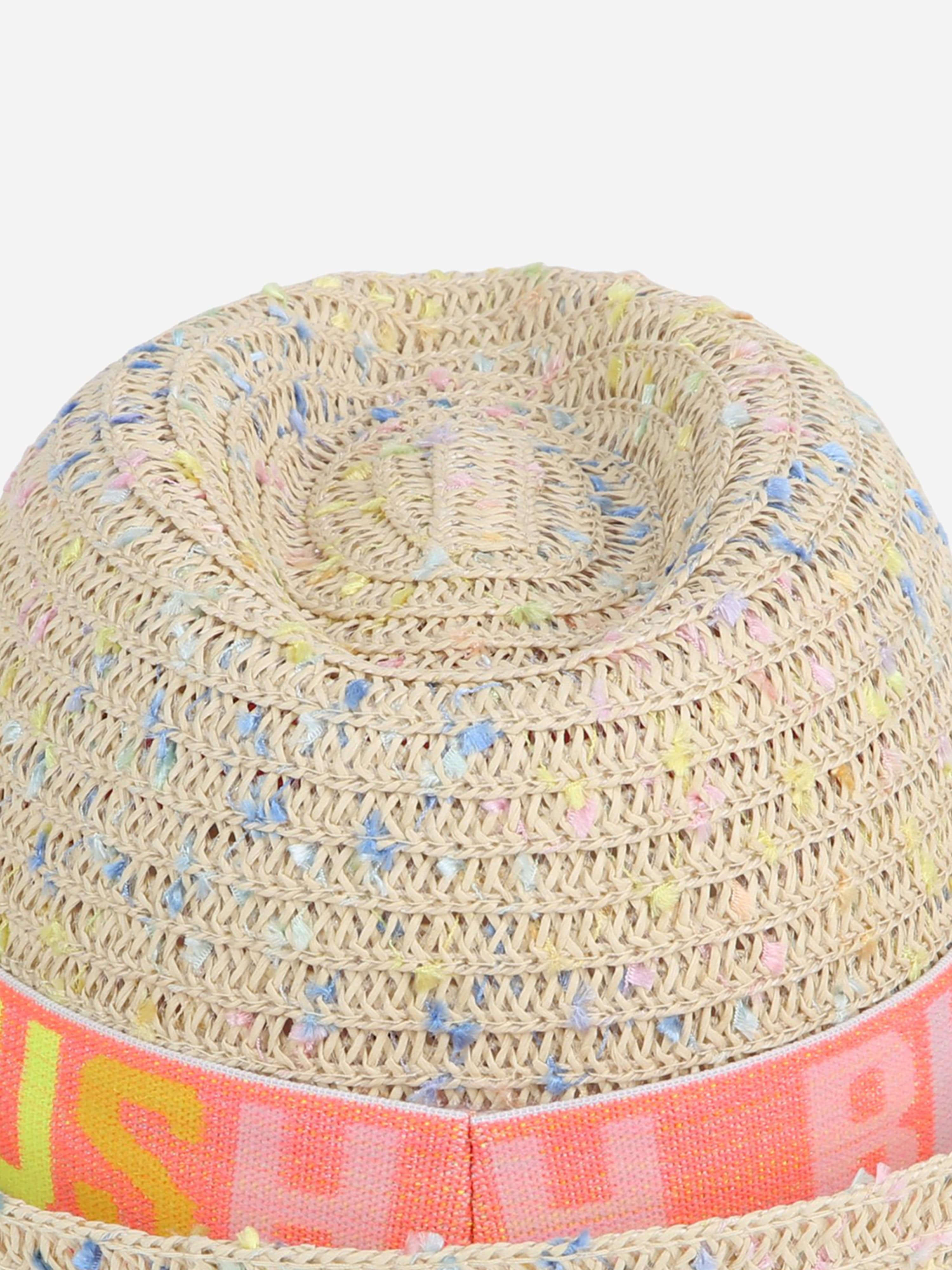 Billieblush Girls Straw Trilby Hat in Beige Official Cheap Online