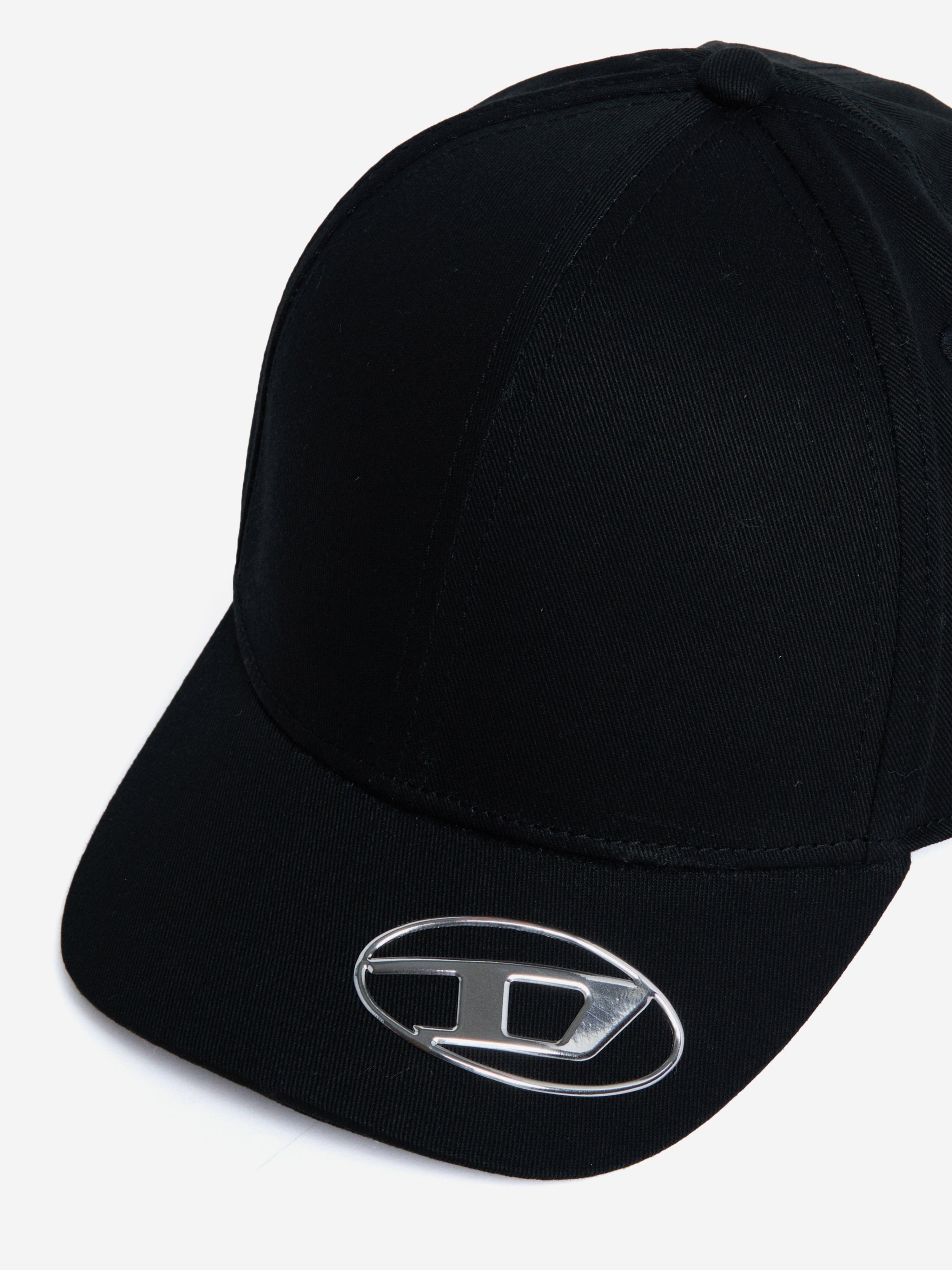 Diesel Kids Oval D Logo Cap in Black Outlet 100% Authentic