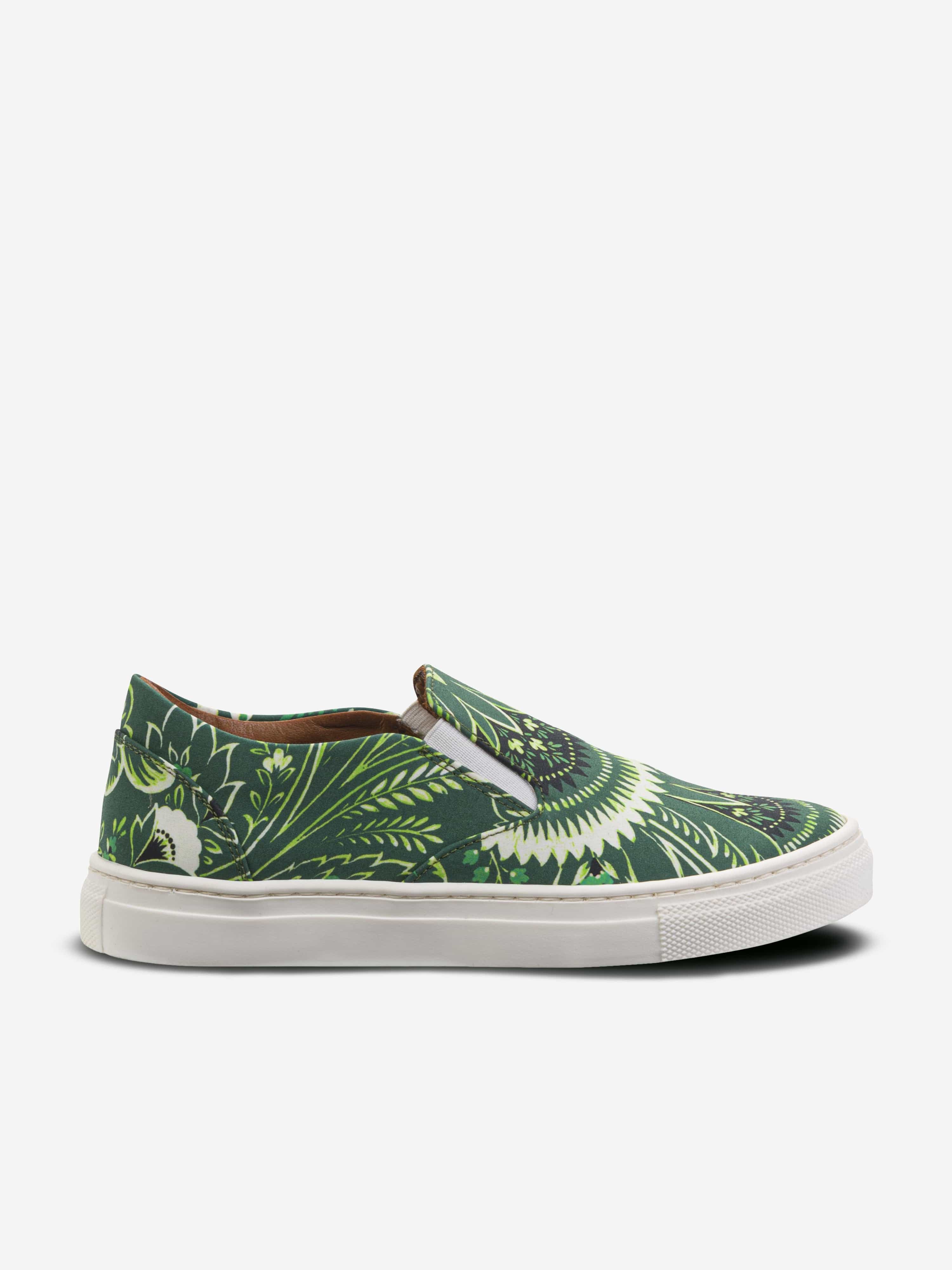 Etro Boys Floral Paisley Trainers in Green Sale Professional