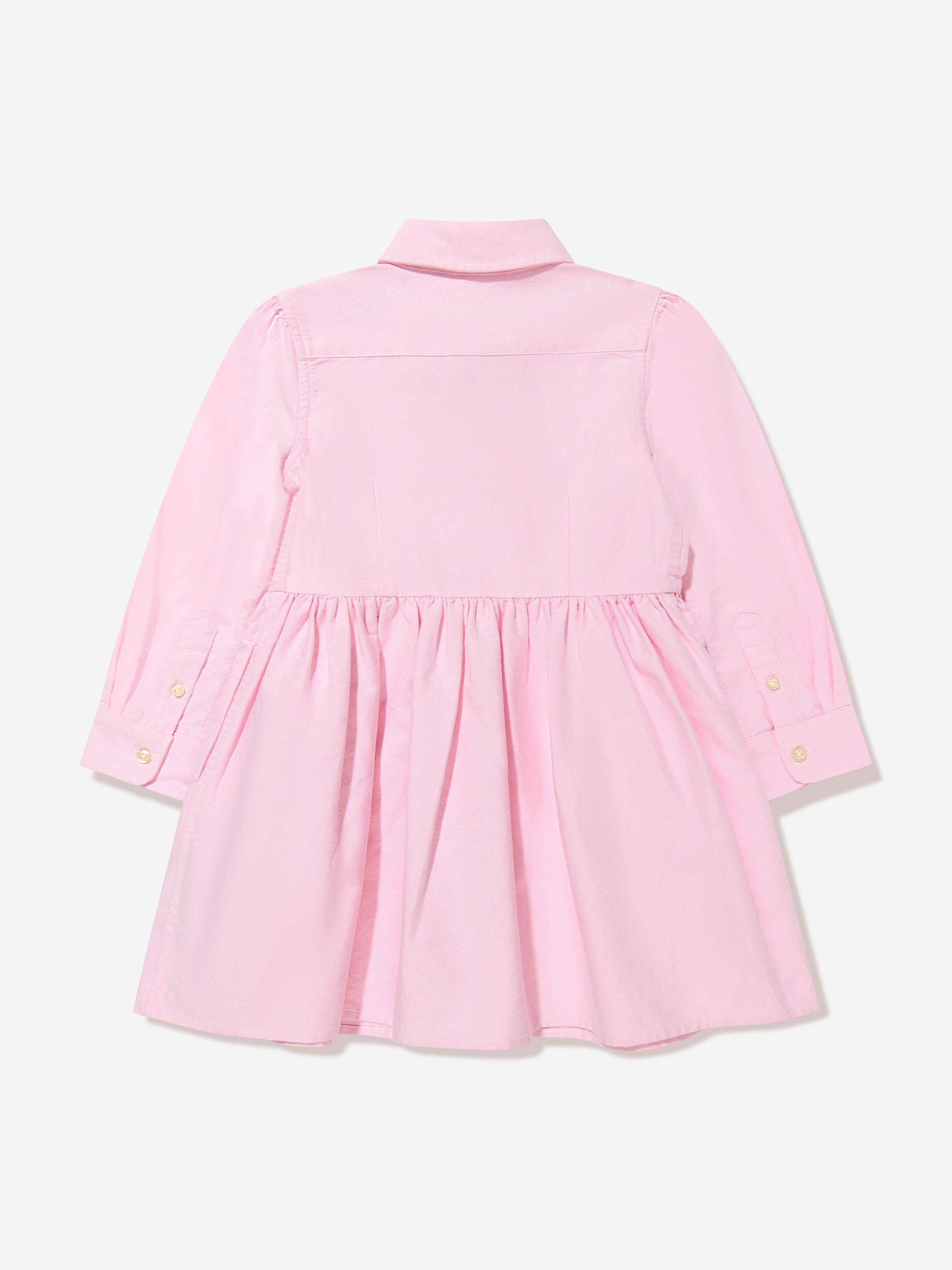 Ralph Lauren Girls Oxford Shirt Dress in Pink Low Pice Fee Shipping For Sale