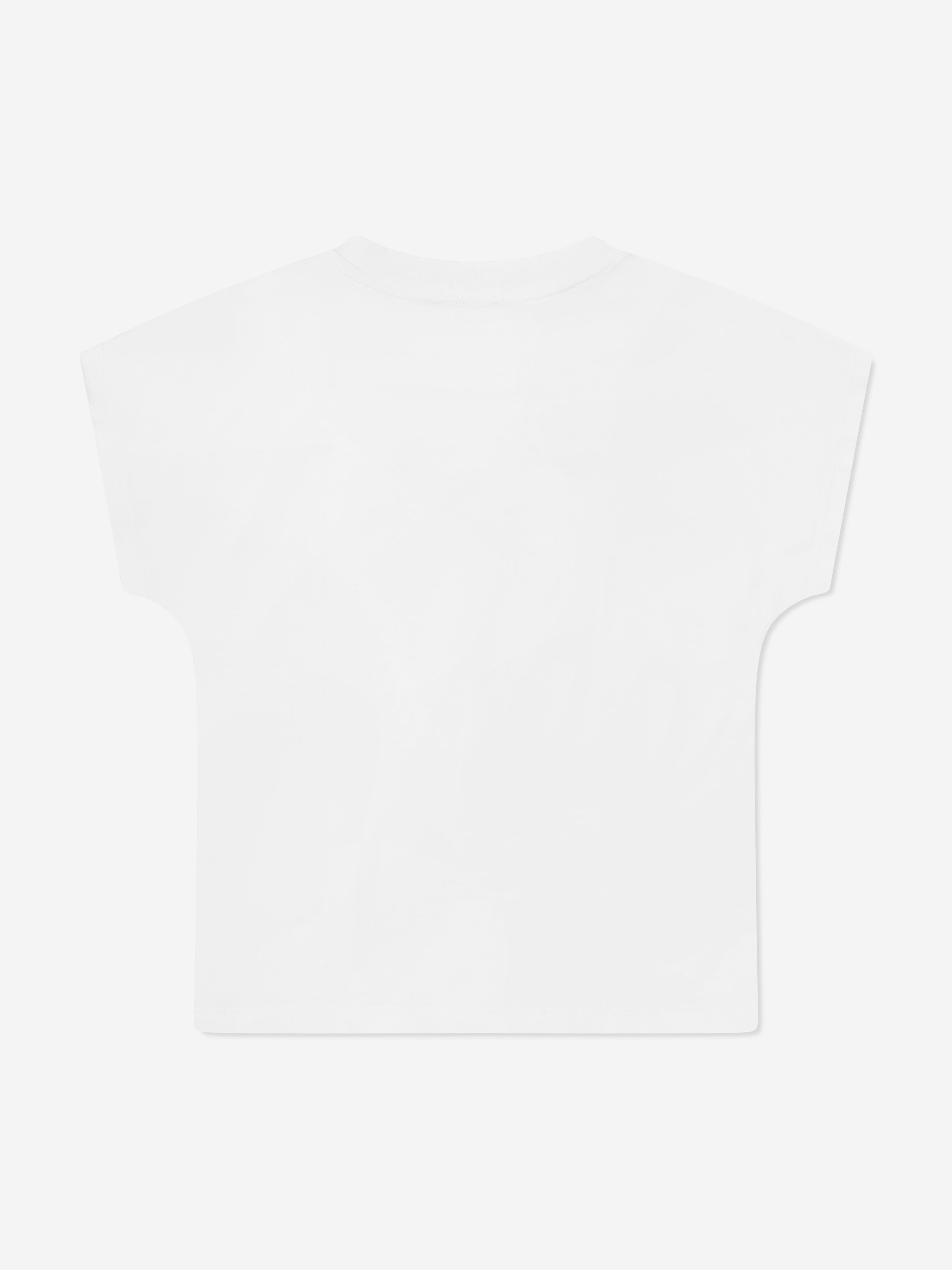 Balmain Girls Logo T-Shirt in White Free Shipping Wholesale Pice