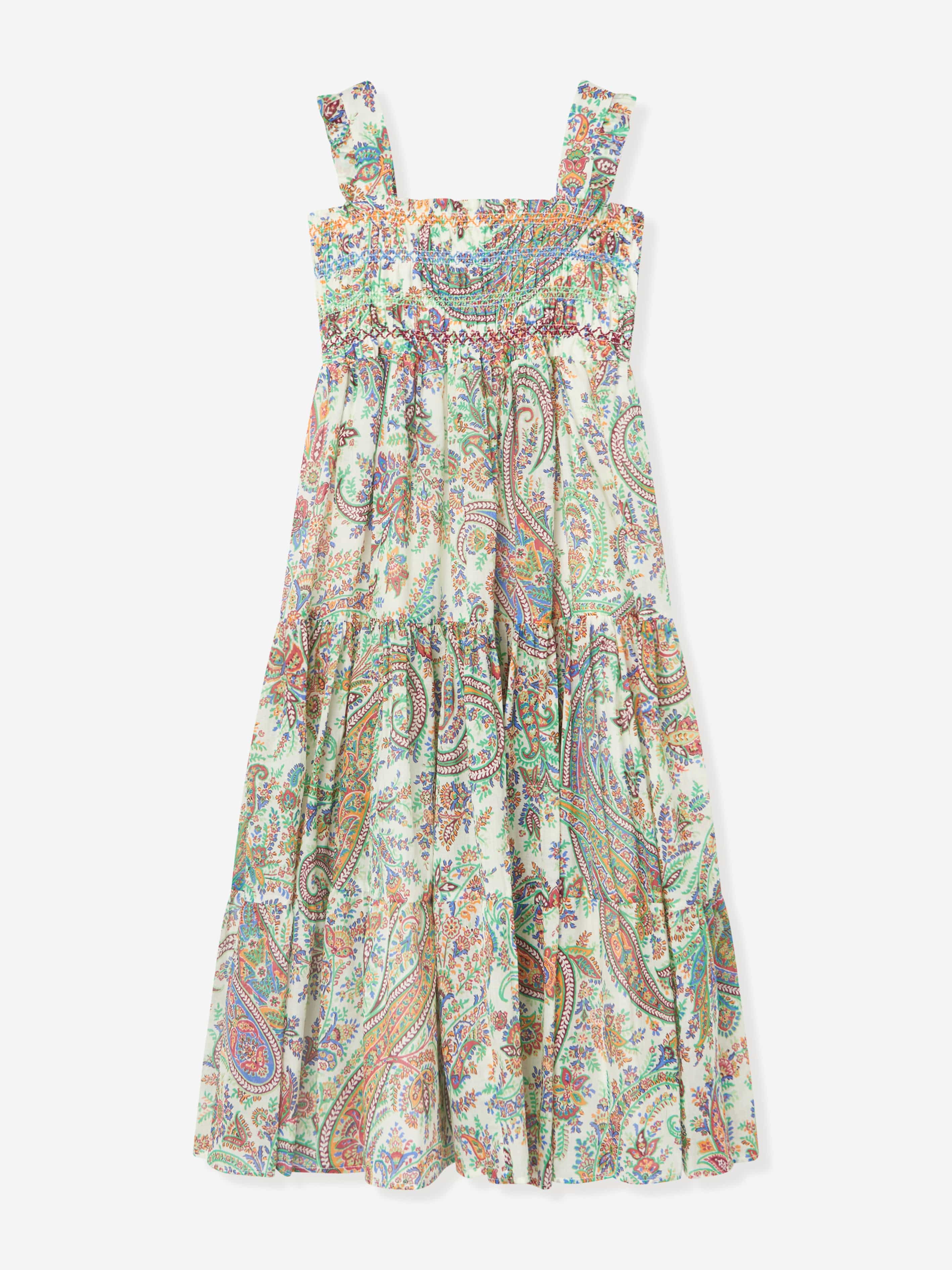 Etro Girls Paisley Woven Dress in Multicolour Free Shipping For Cheap