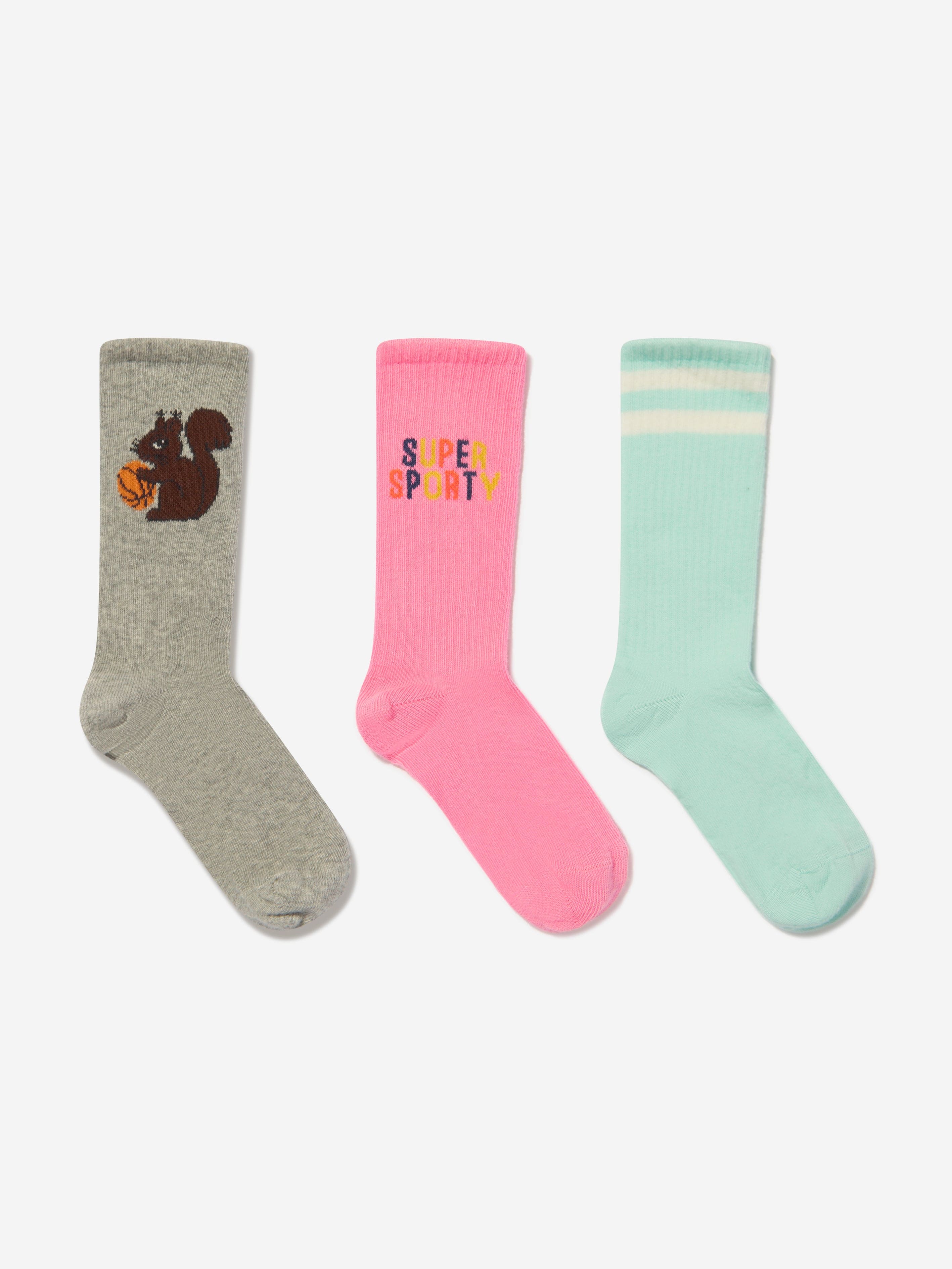 Mini Rodini Kids Super Sporty 3 Pack Socks Set in Multicolour Manchester Great Sale Online