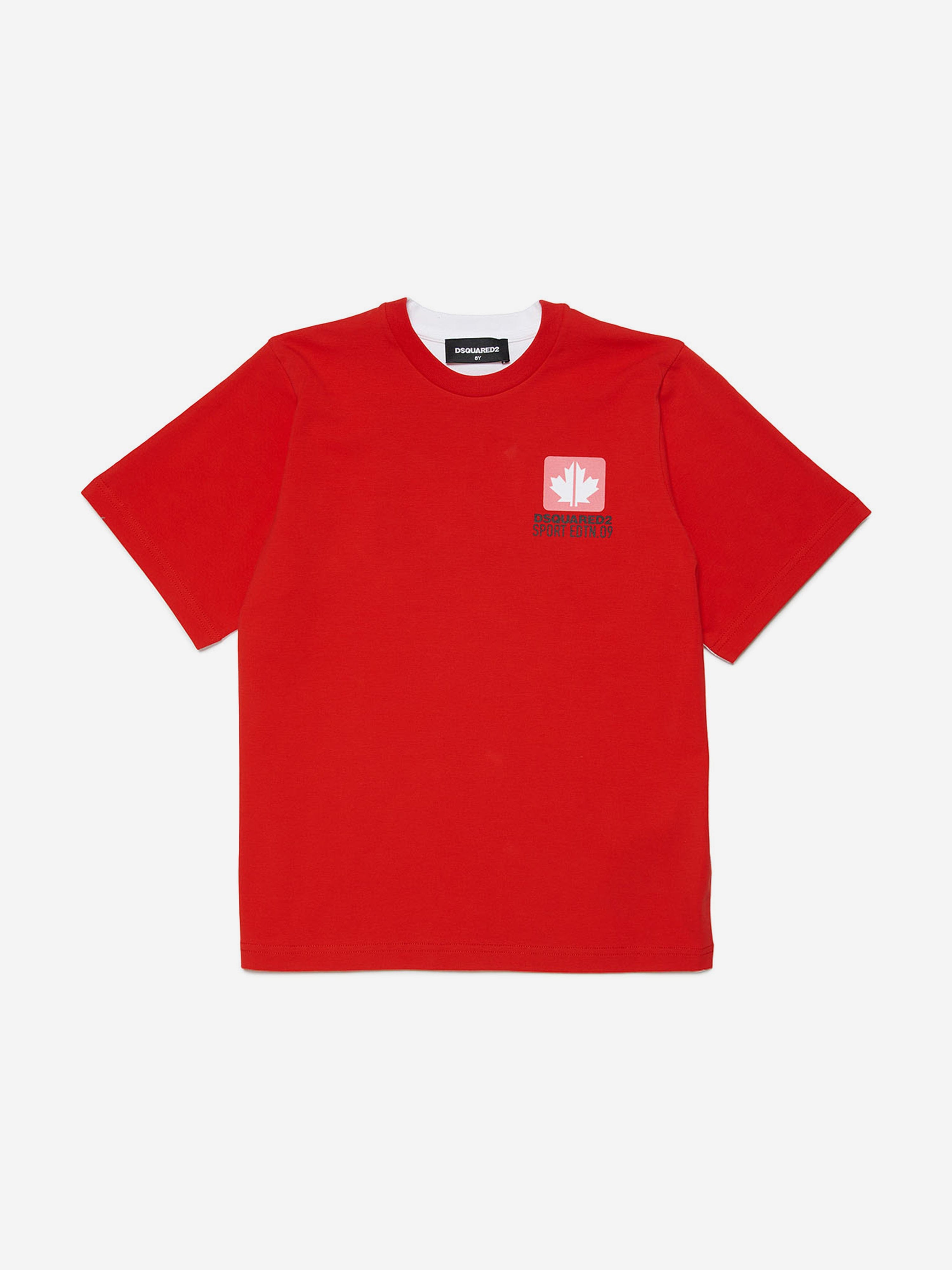 Dsquared2 Kids Logo T-Shirt in Red Outlet Locations
