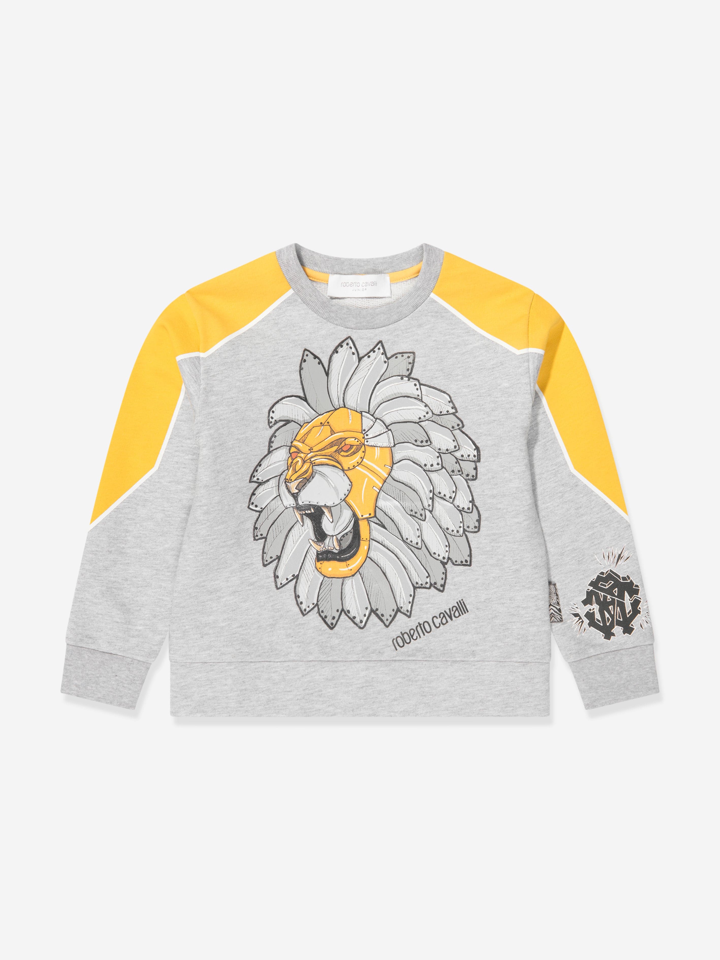 Roberto Cavalli Boys Lion Sweatshirt in Grey Buy Cheap Footlocker